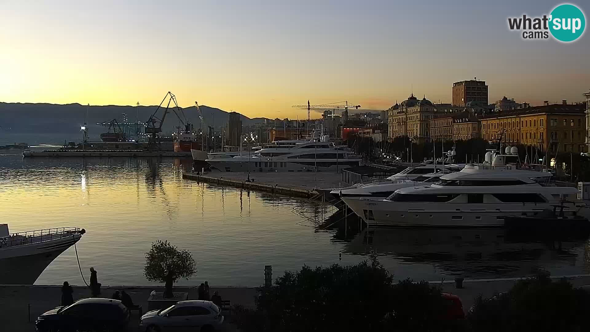 La Riva et Marina à Rijeka – Live Webcam Croatie