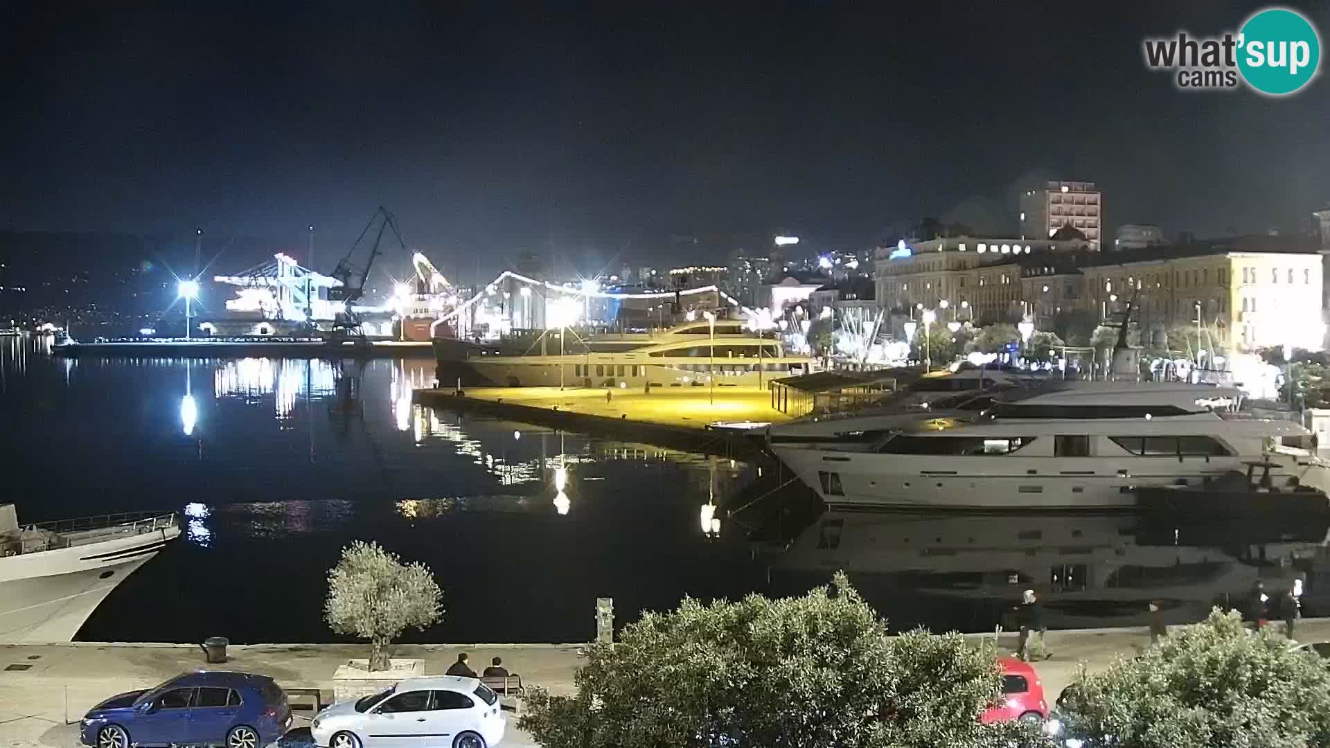 La Riva et Marina à Rijeka – Live Webcam Croatie