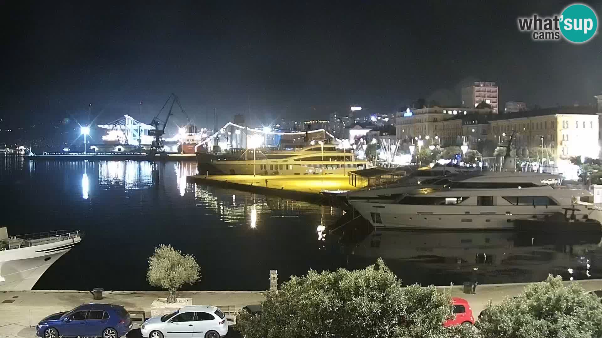 Die Riva und Marina in Rijeka – Live Webcam Kroatien