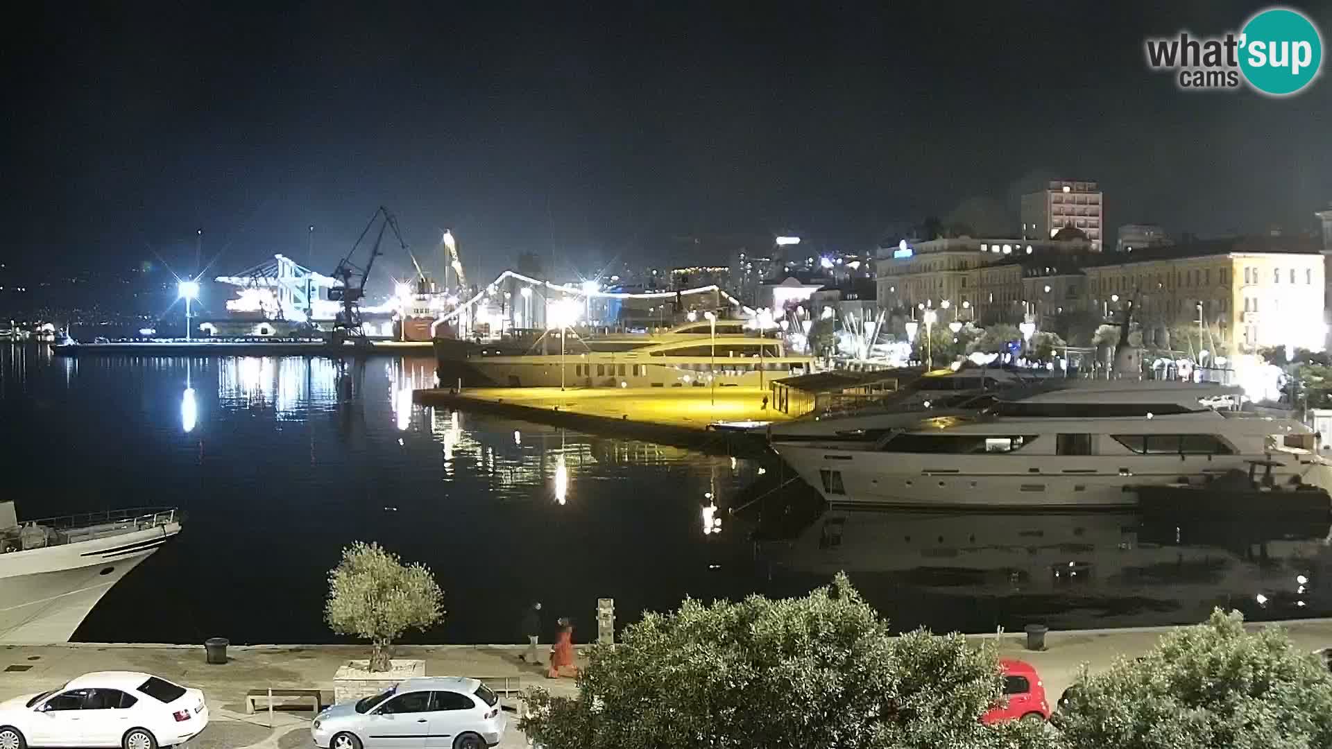 La Riva et Marina à Rijeka – Live Webcam Croatie