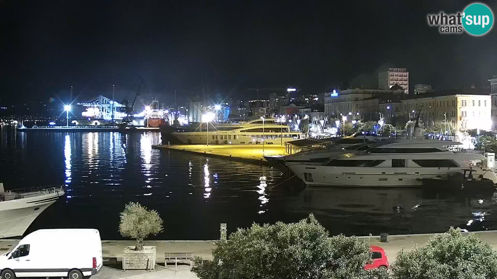 The Riva and Marina in Rijeka  – Live Webcam Croatia
