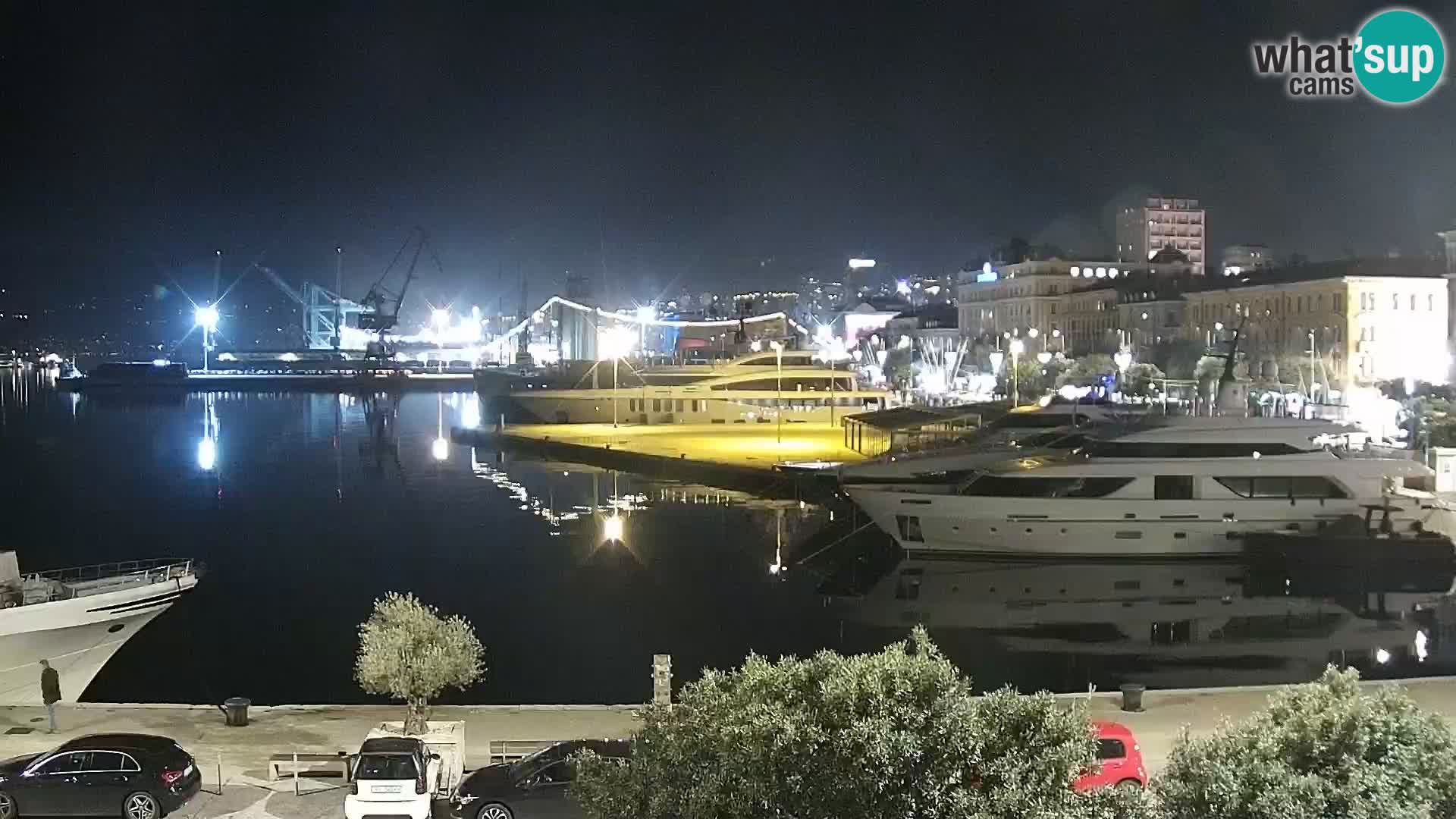 The Riva and Marina in Rijeka  – Live Webcam Croatia
