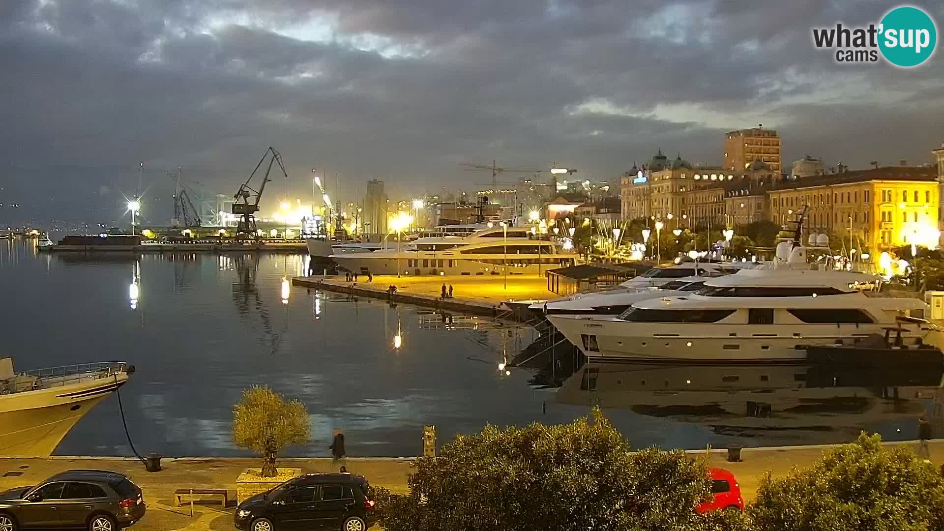 The Riva and Marina in Rijeka  – Live Webcam Croatia
