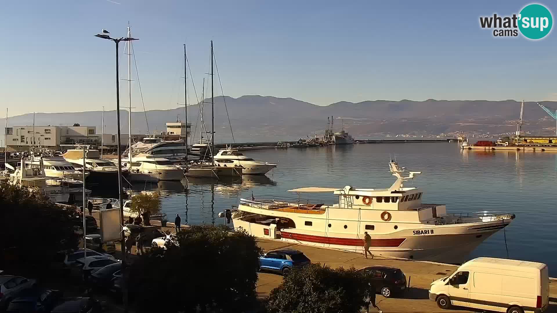 La Riva y Marina en Rijeka – Webcam en vivo Croacia