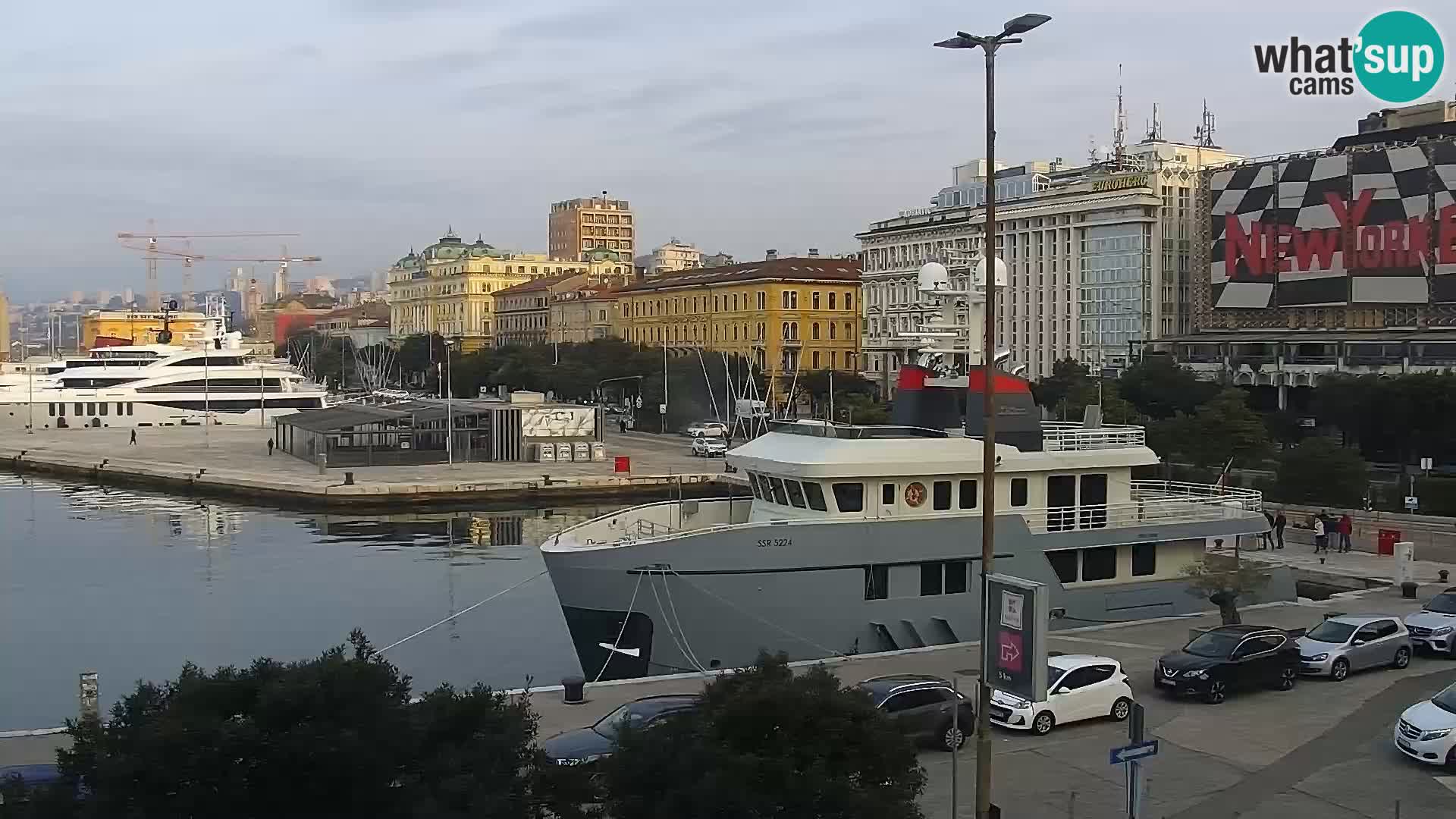La Riva e la Marina a Rijeka (Fiume) – Live Webcam Croazia