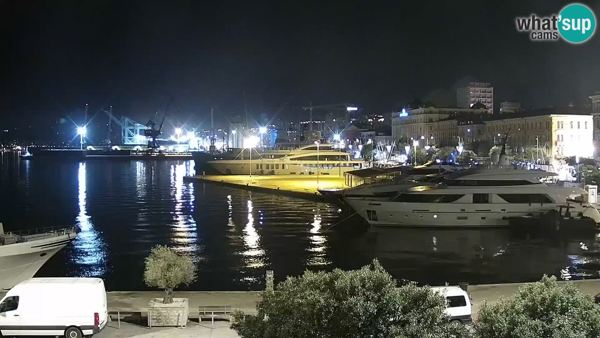 La Riva y Marina en Rijeka – Webcam en vivo Croacia