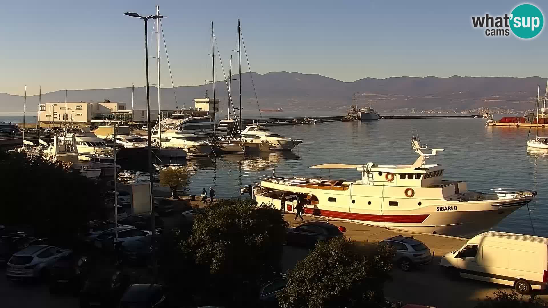 Die Riva und Marina in Rijeka – Live Webcam Kroatien