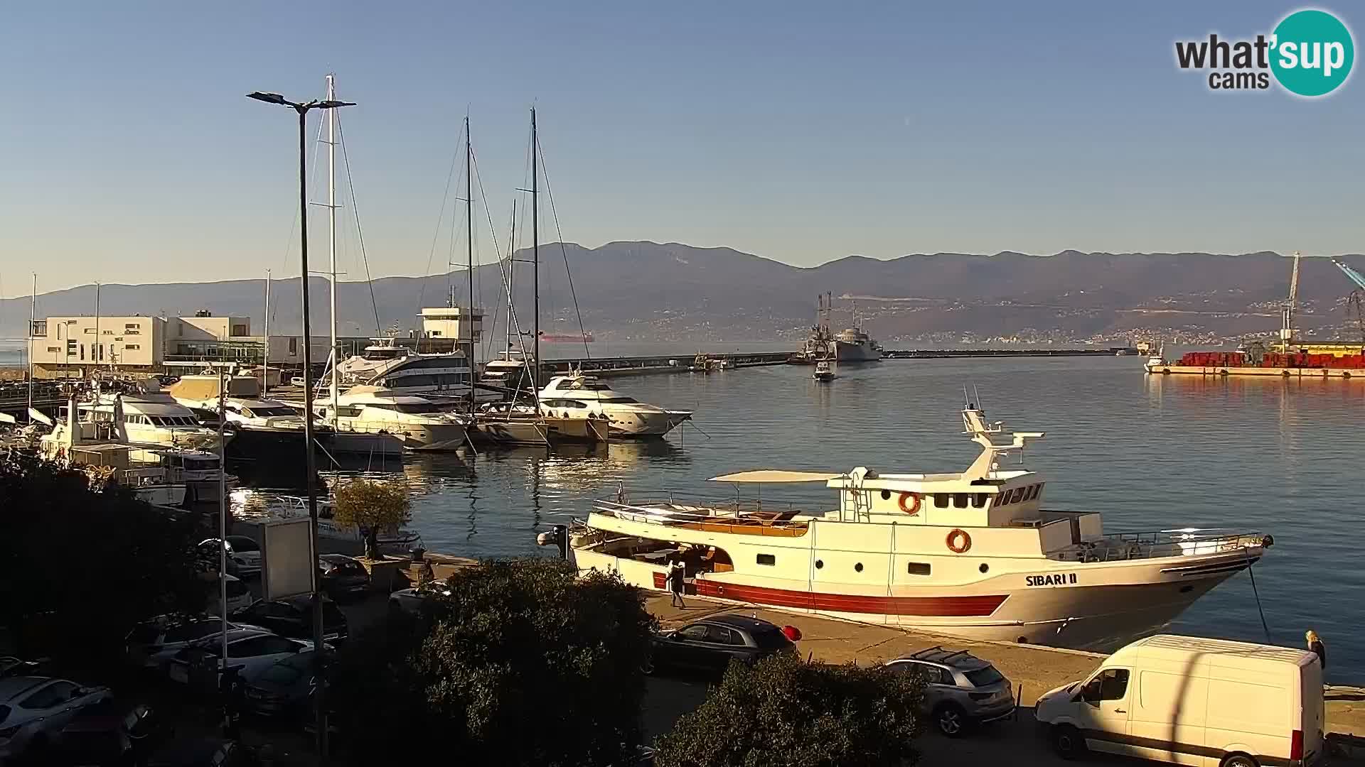 La Riva et Marina à Rijeka – Live Webcam Croatie