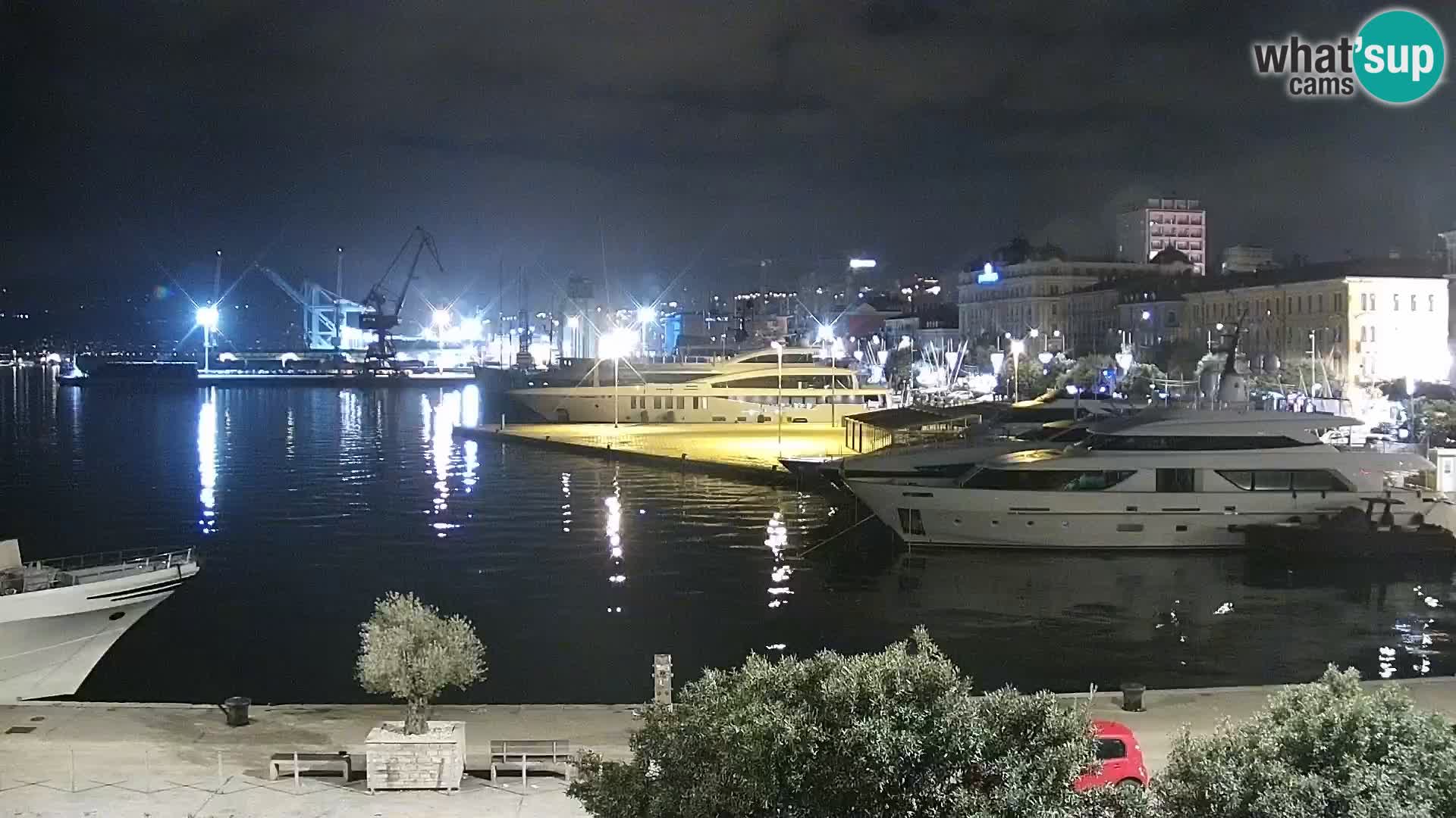 The Riva and Marina in Rijeka  – Live Webcam Croatia