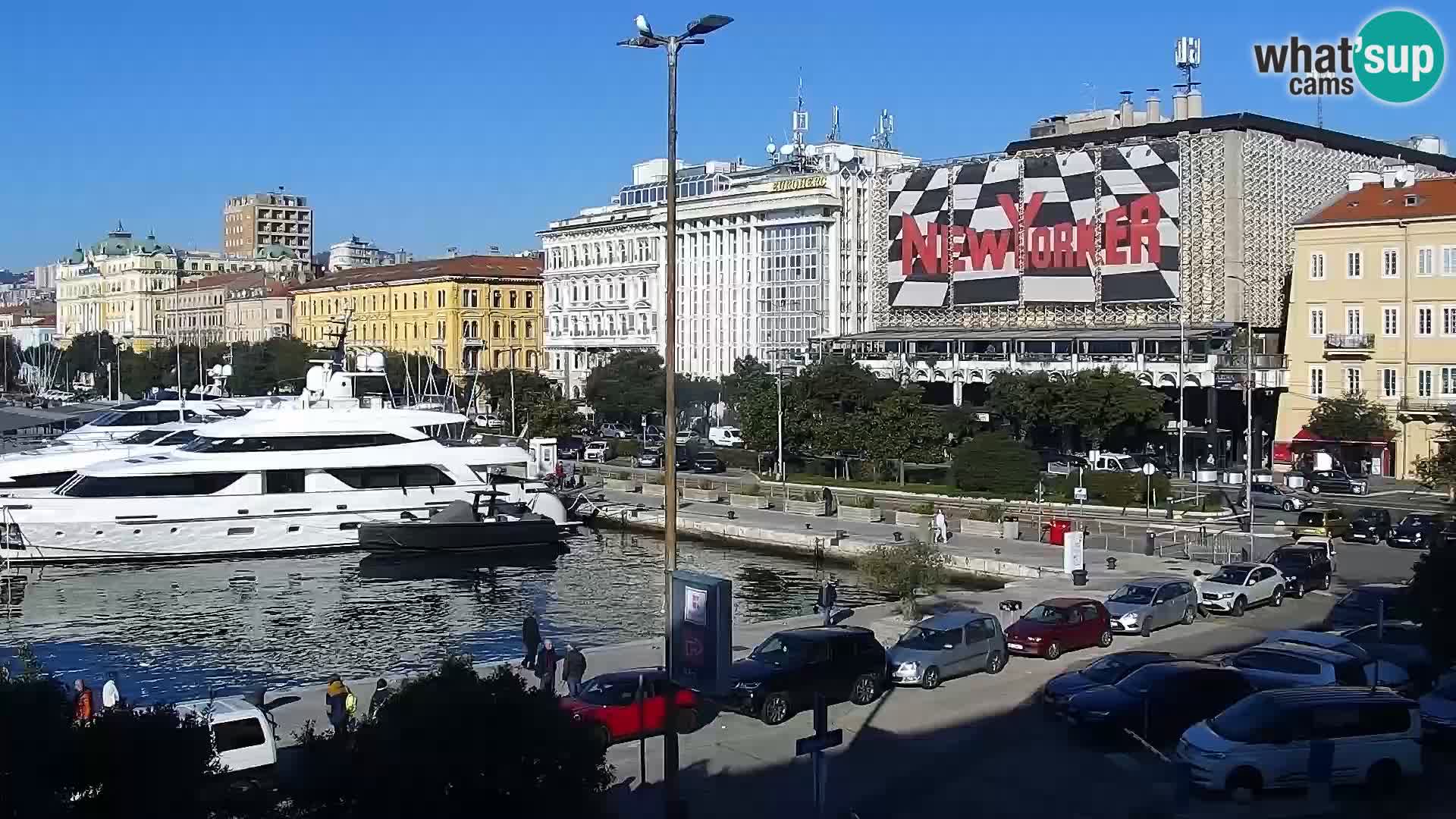 The Riva and Marina in Rijeka  – Live Webcam Croatia