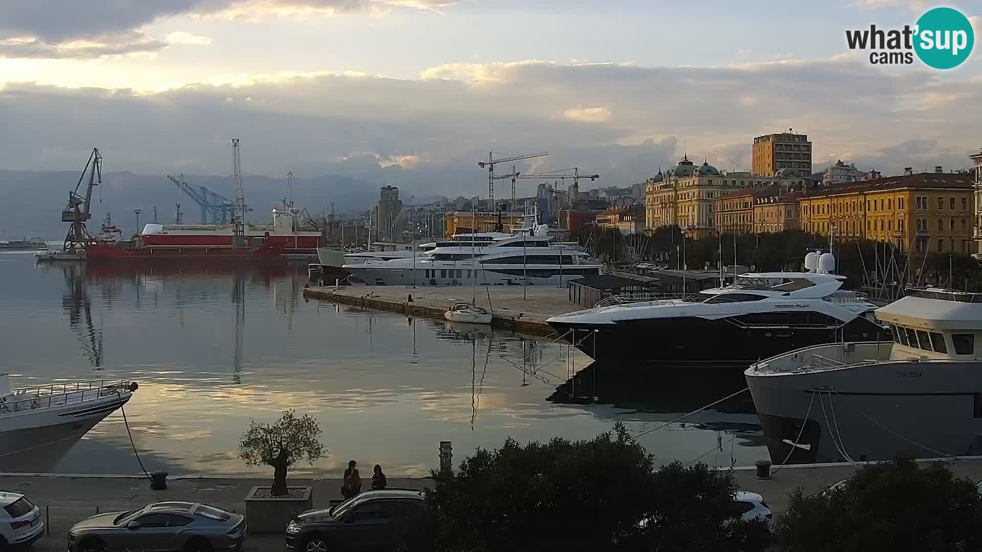 The Riva and Marina in Rijeka – Live Webcam Croatia