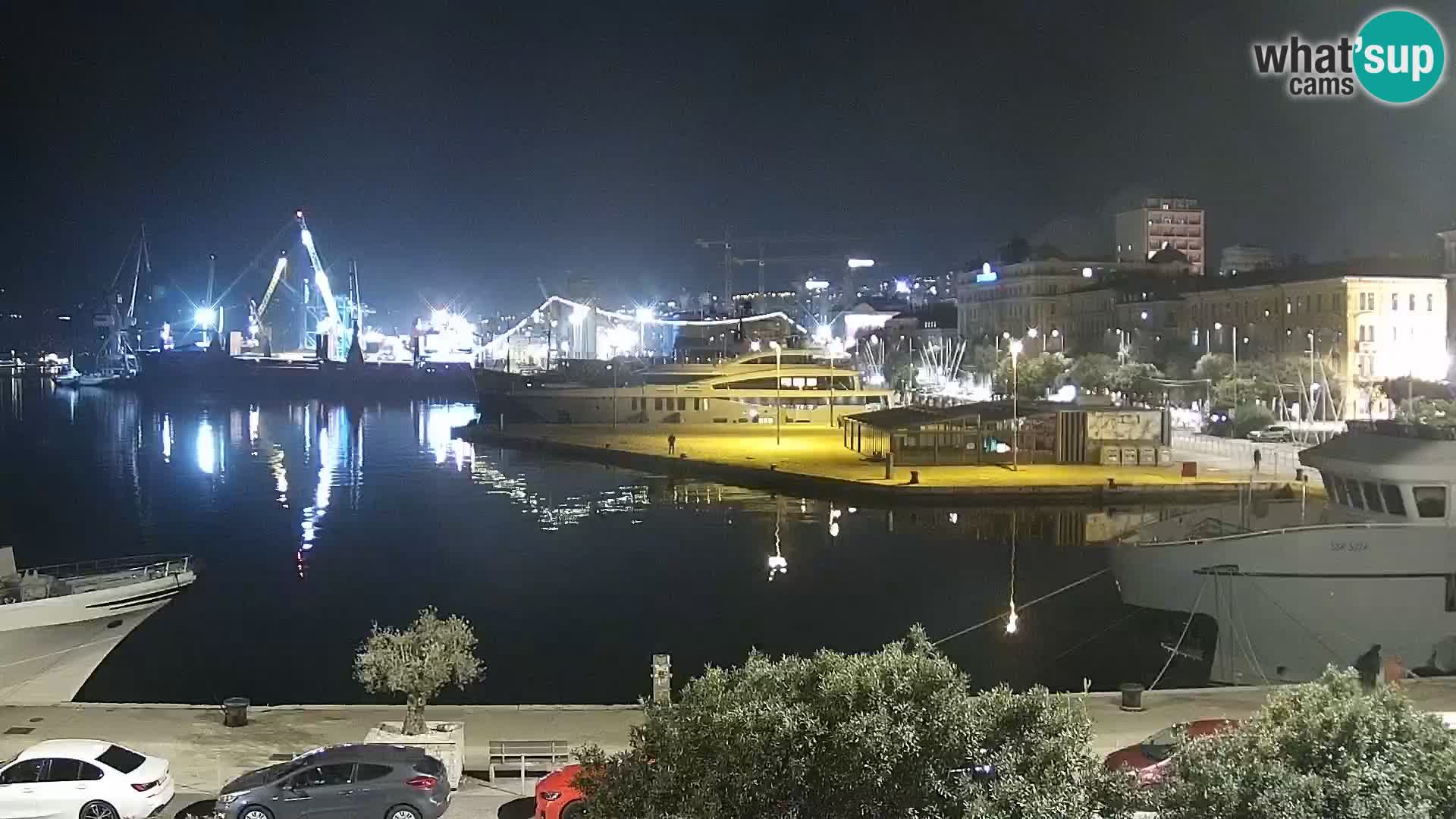 The Riva and Marina in Rijeka  – Live Webcam Croatia