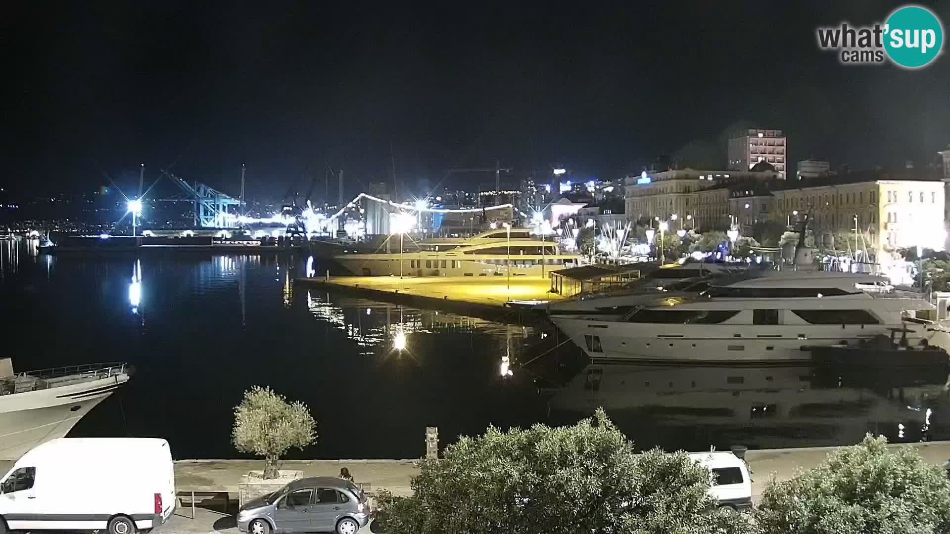 La Riva y Marina en Rijeka – Webcam en vivo Croacia
