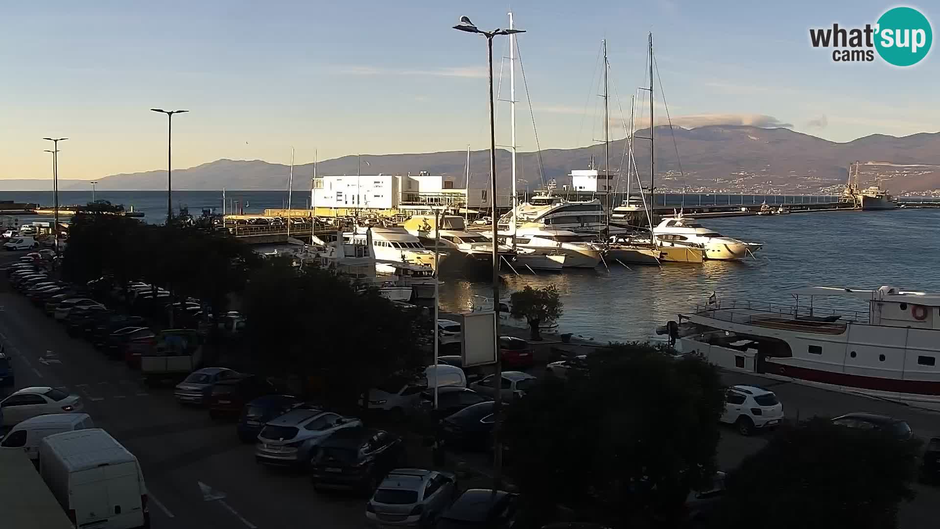 Die Riva und Marina in Rijeka – Live Webcam Kroatien