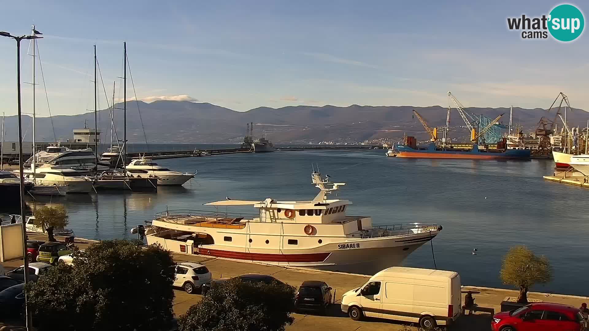 The Riva and Marina in Rijeka  – Live Webcam Croatia