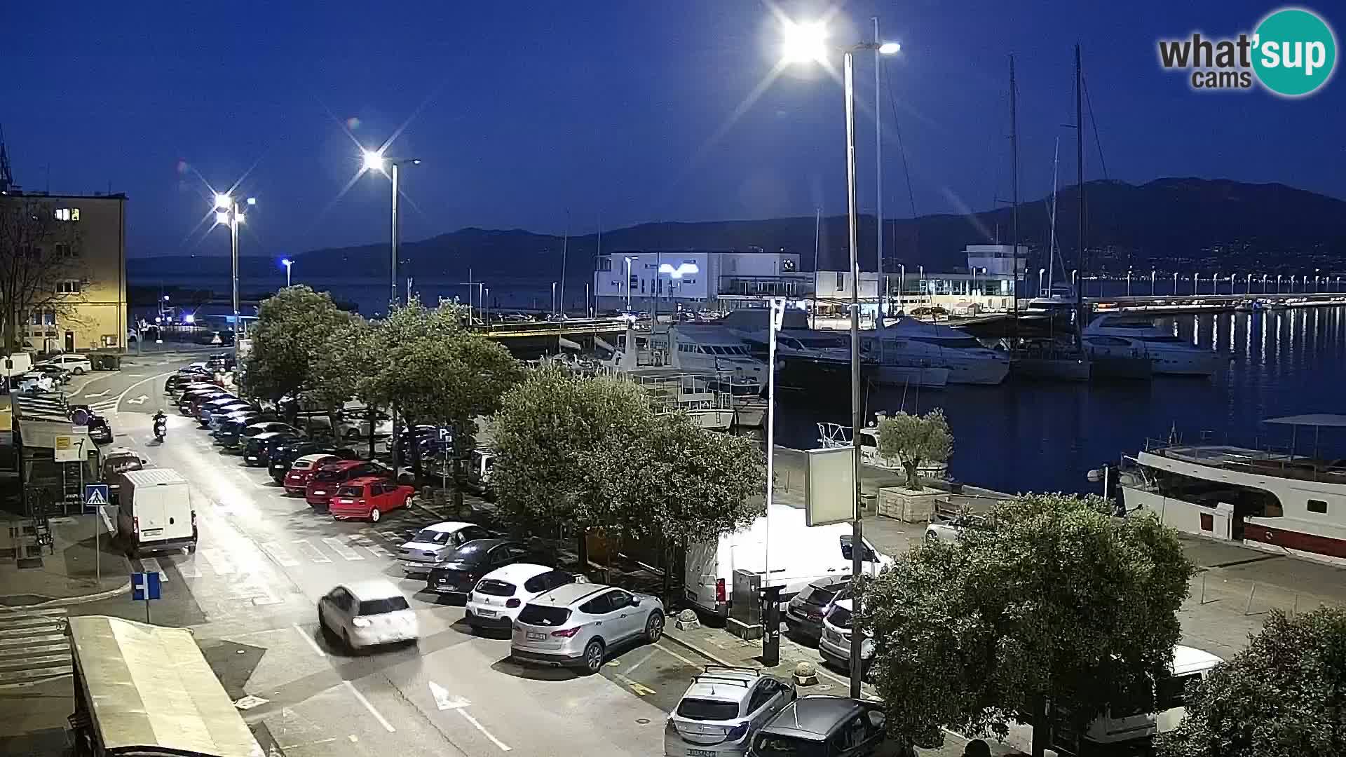 La Riva y Marina en Rijeka – Webcam en vivo Croacia