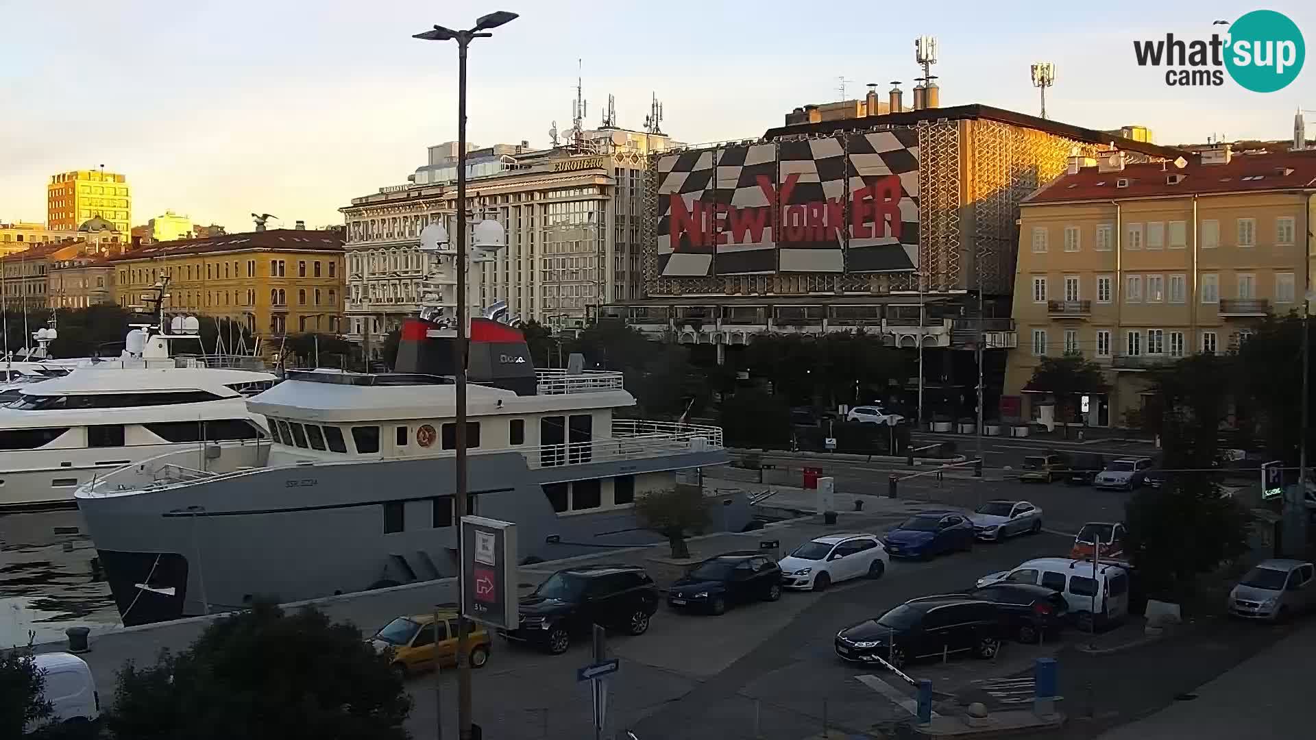 The Riva and Marina in Rijeka  – Live Webcam Croatia