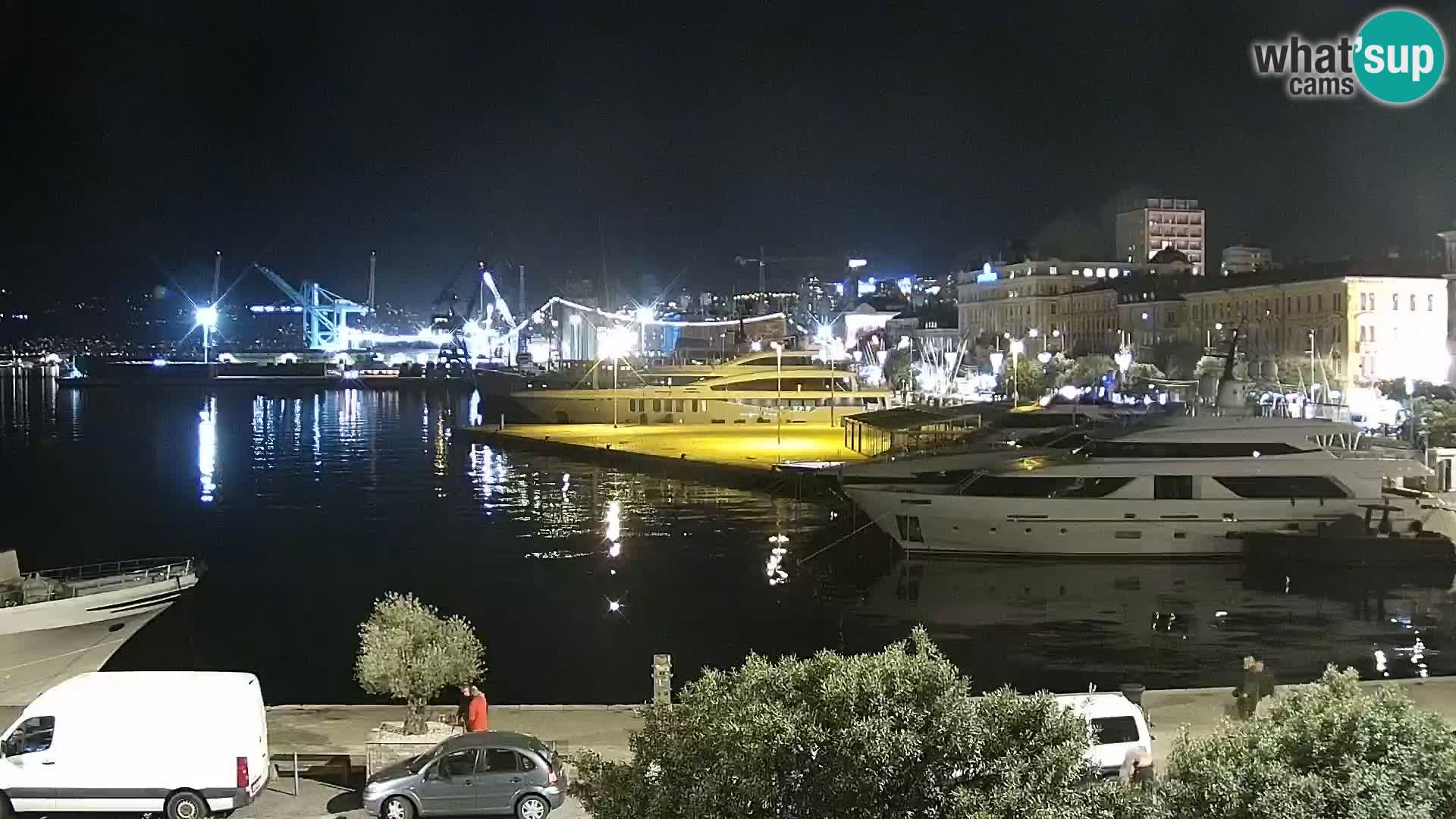 Die Riva und Marina in Rijeka – Live Webcam Kroatien