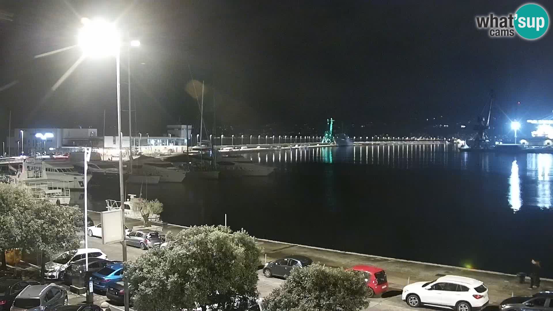 La Riva y Marina en Rijeka – Webcam en vivo Croacia