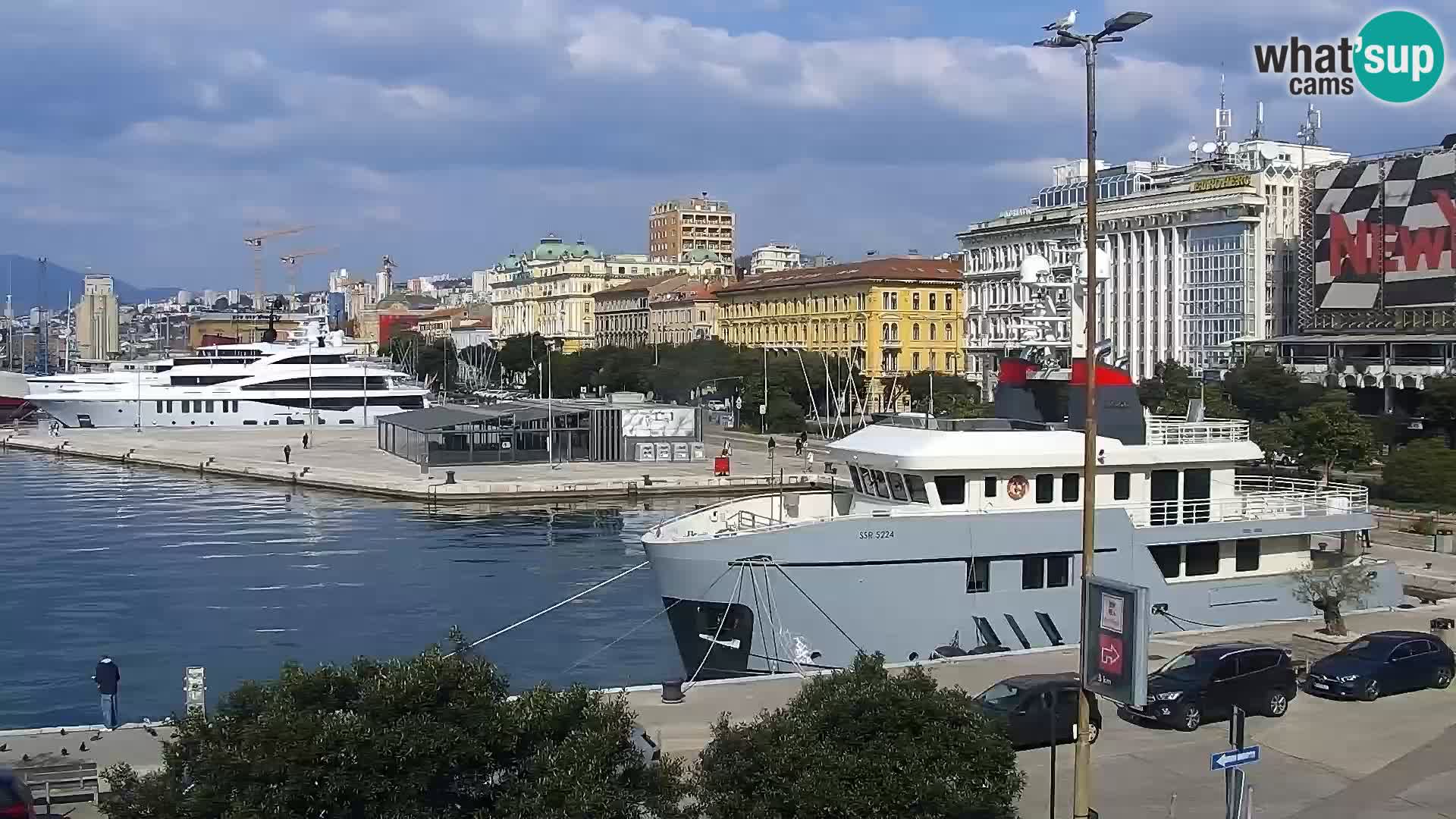 La Riva e la Marina a Rijeka (Fiume) – Live Webcam Croazia