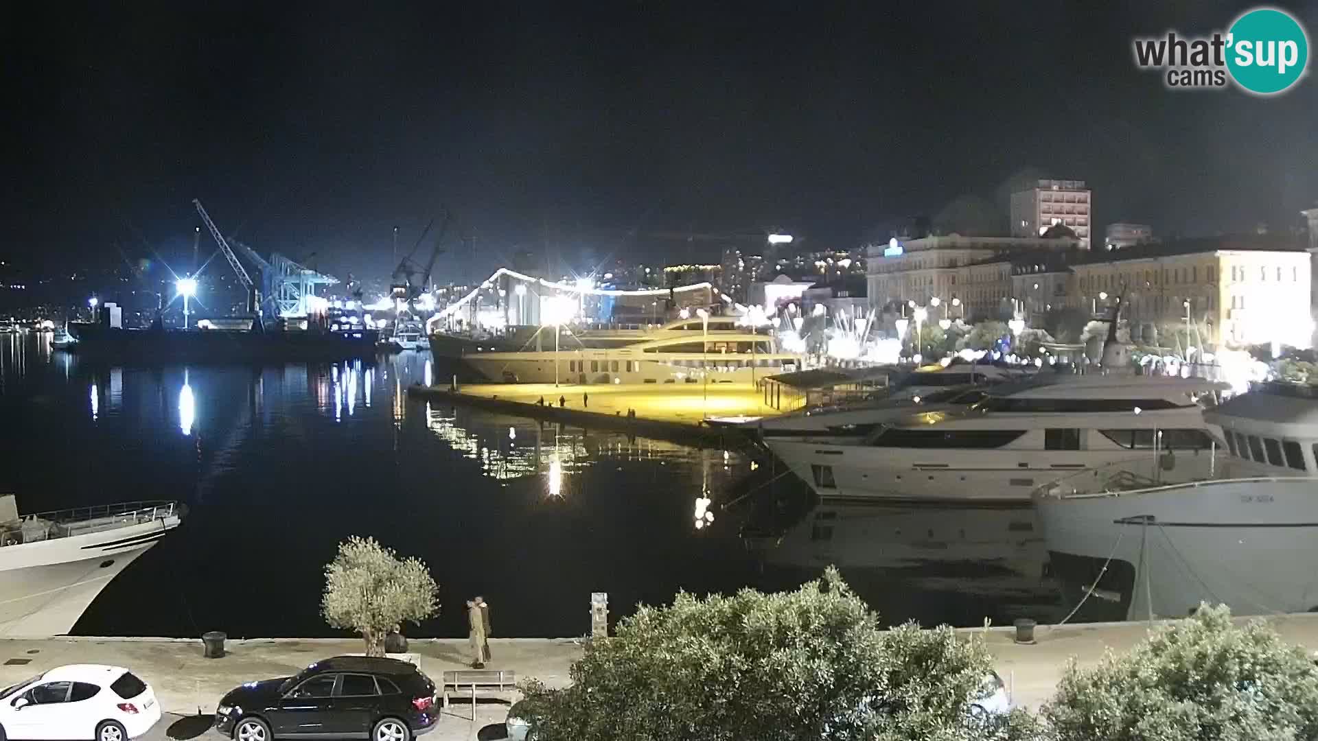 Die Riva und Marina in Rijeka – Live Webcam Kroatien