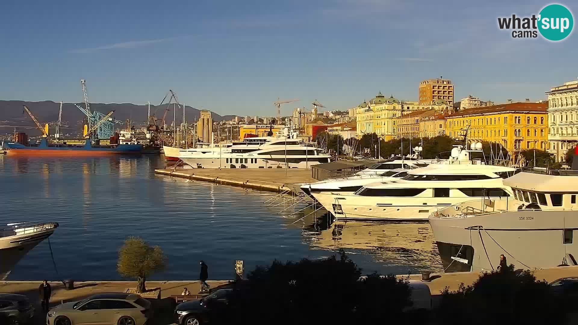 Riva i Marina u Rijeci – Web kamera uživo u Hrvatskoj