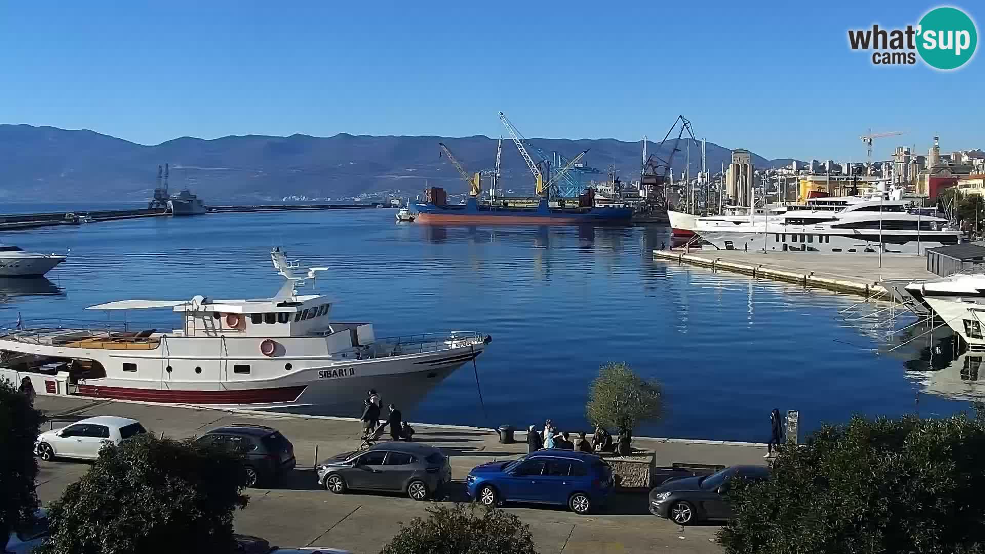 La Riva y Marina en Rijeka – Webcam en vivo Croacia