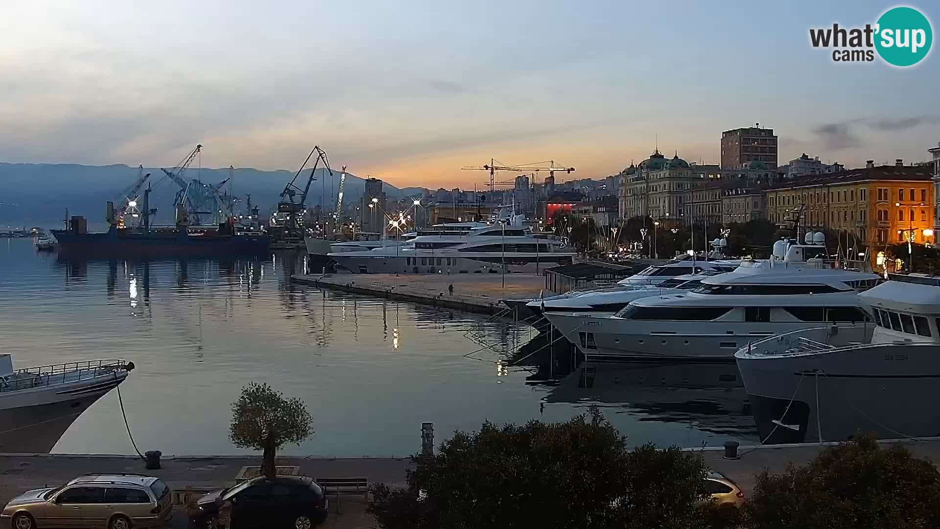 La Riva e la Marina a Rijeka (Fiume) – Live Webcam Croazia