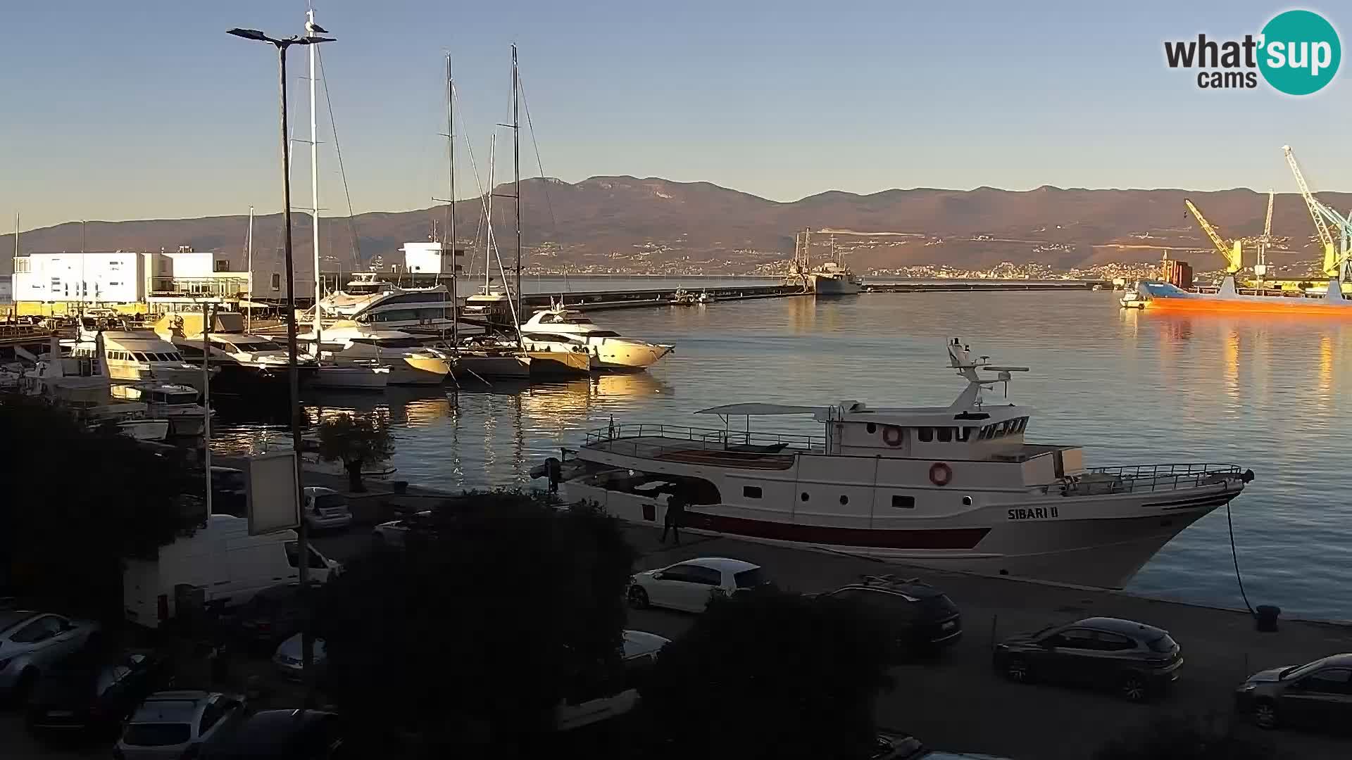 Die Riva und Marina in Rijeka – Live Webcam Kroatien