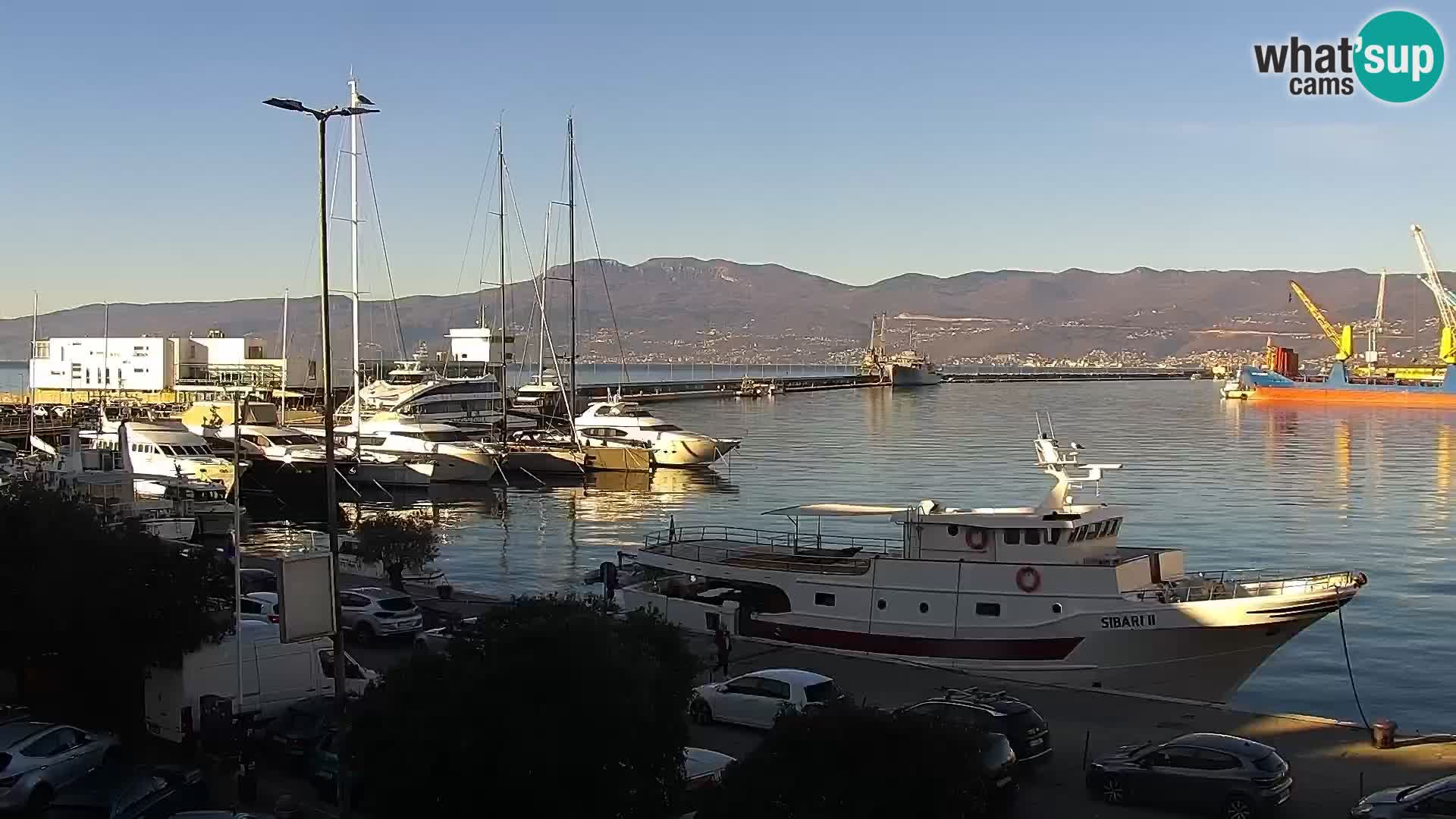 The Riva and Marina in Rijeka – Live Webcam Croatia