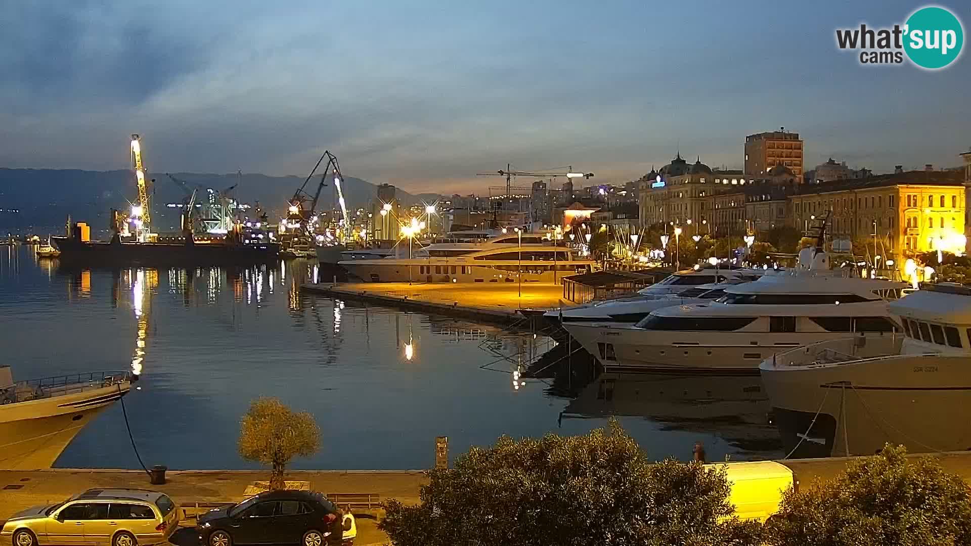 Die Riva und Marina in Rijeka – Live Webcam Kroatien