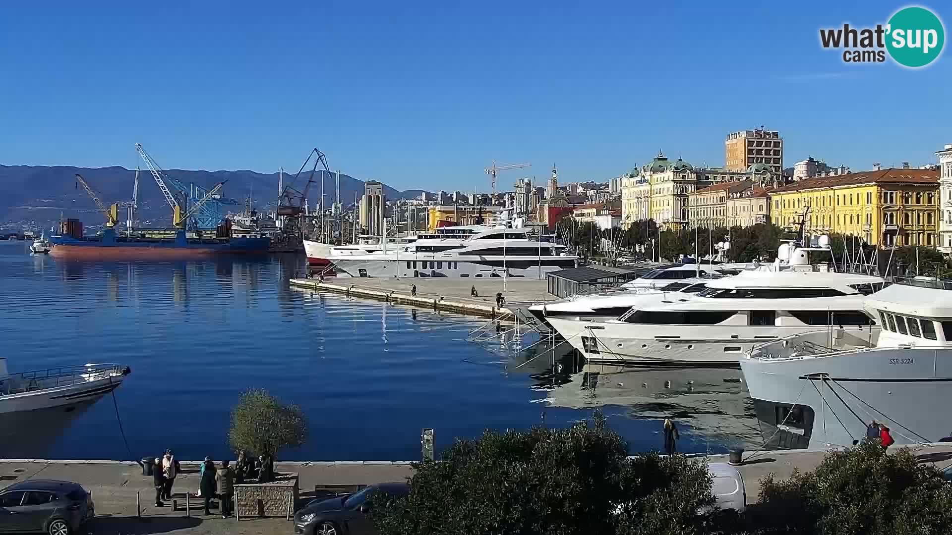 La Riva e la Marina a Rijeka (Fiume) – Live Webcam Croazia