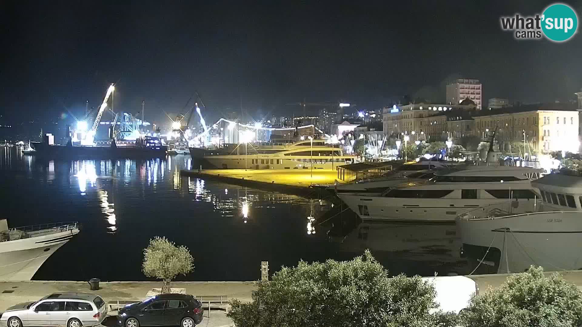 Die Riva und Marina in Rijeka – Live Webcam Kroatien