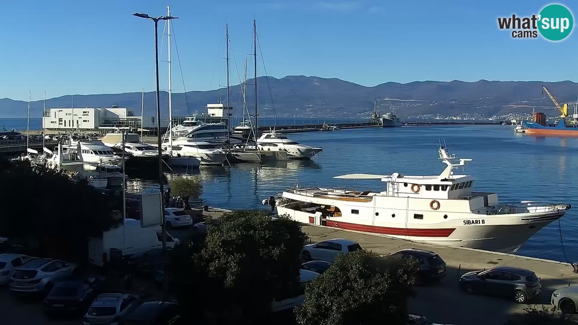 Die Riva und Marina in Rijeka – Live Webcam Kroatien