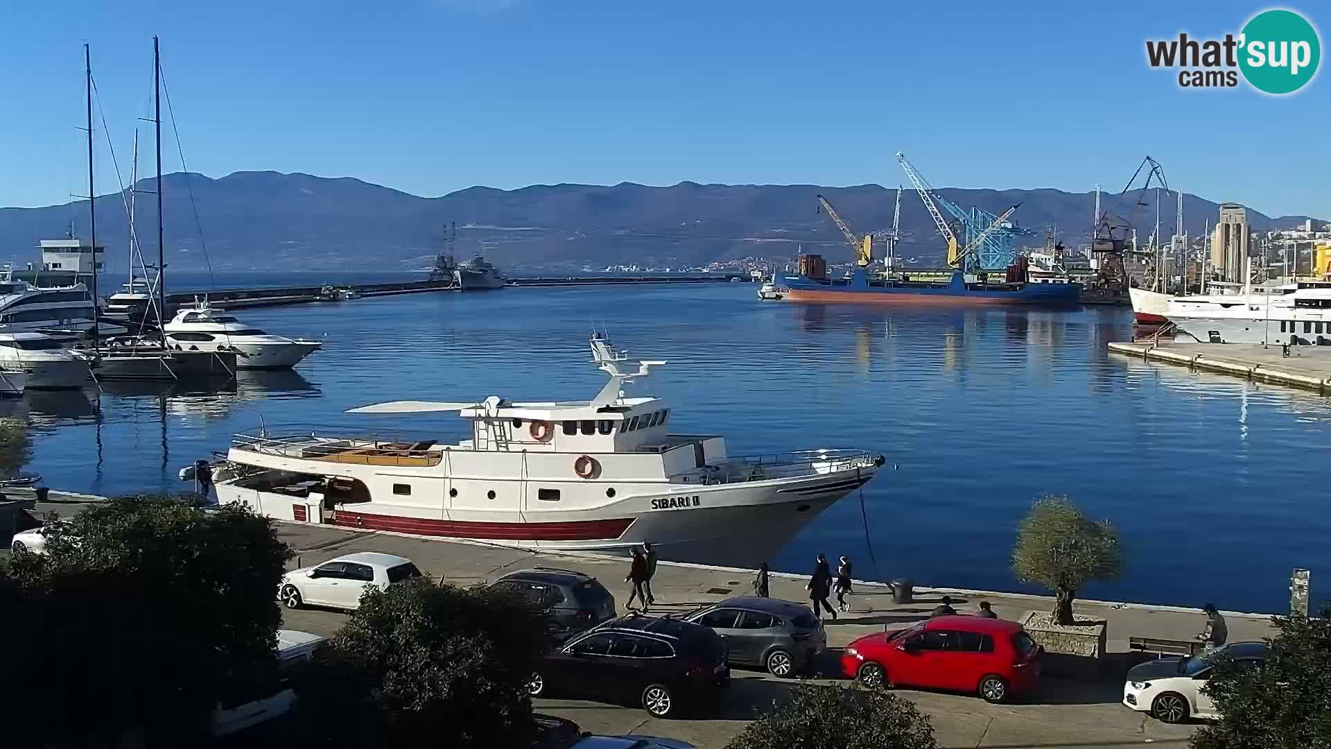 The Riva and Marina in Rijeka  – Live Webcam Croatia