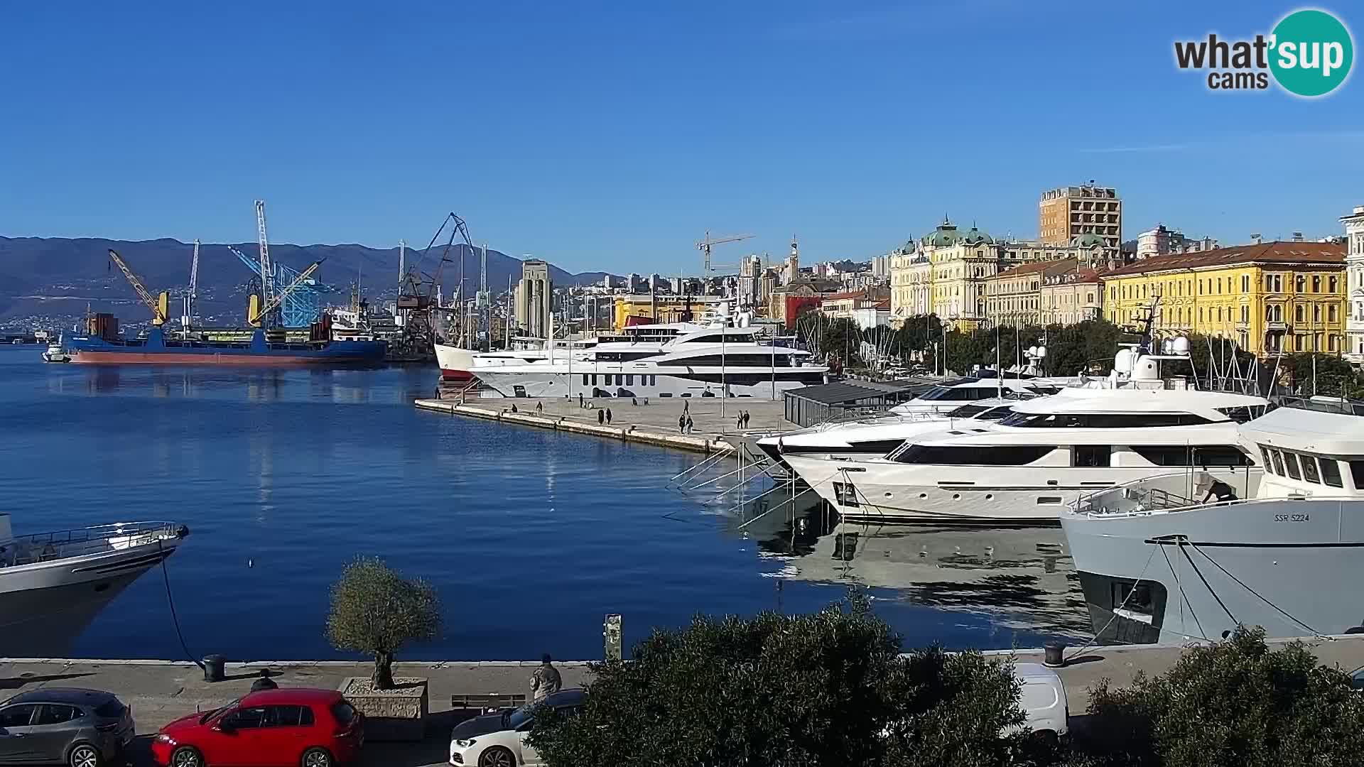 Riva i Marina u Rijeci – Web kamera uživo u Hrvatskoj