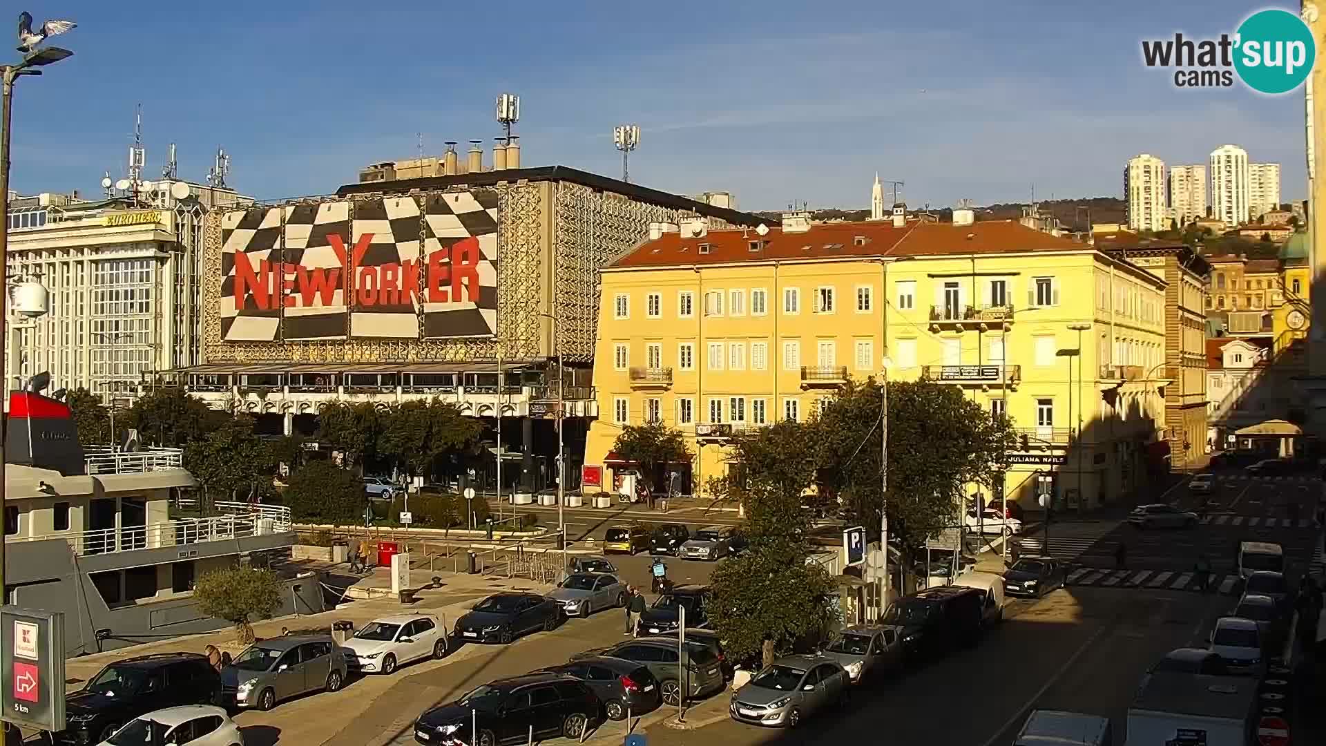 La Riva y Marina en Rijeka – Webcam en vivo Croacia