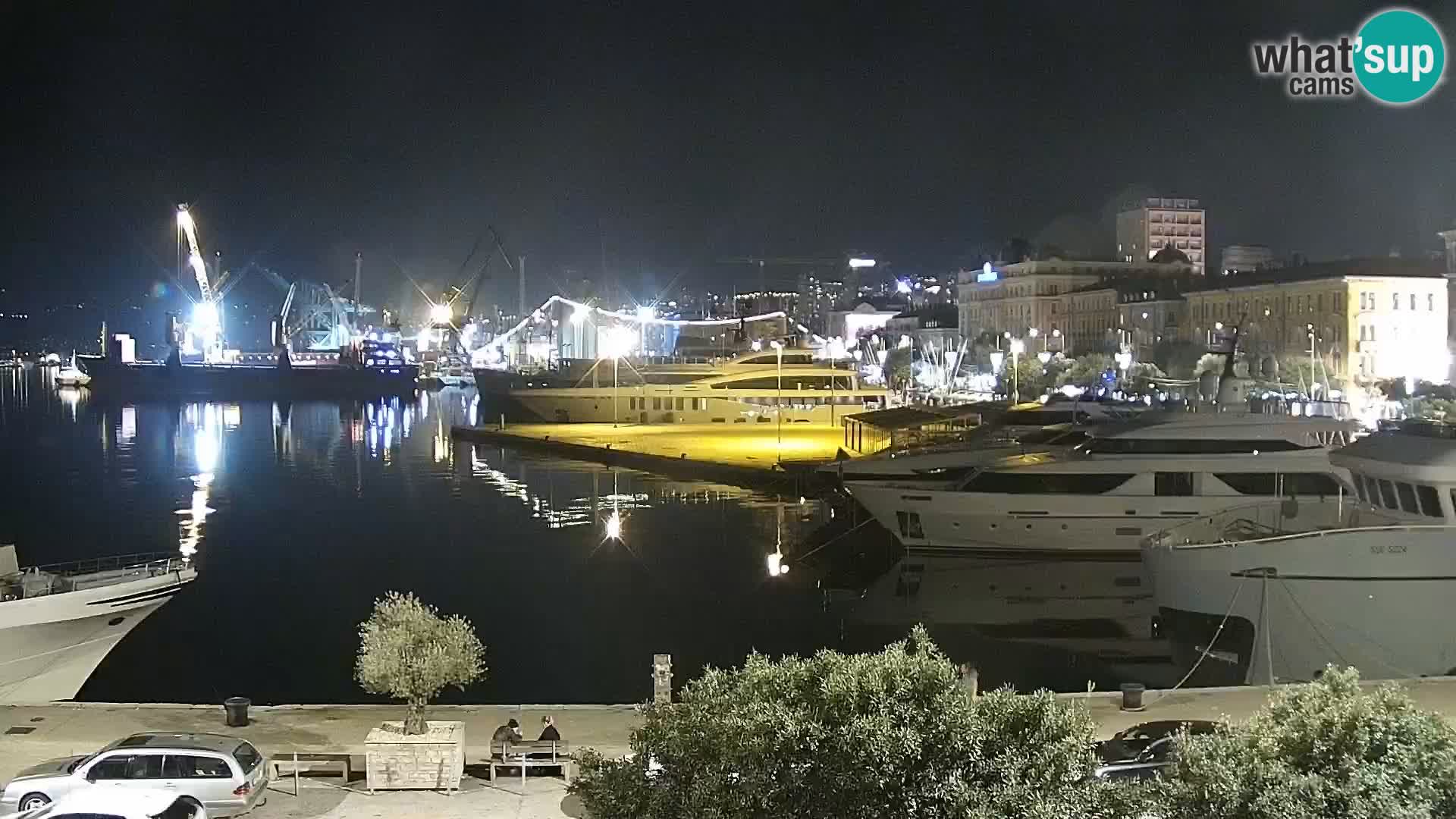 La Riva y Marina en Rijeka – Webcam en vivo Croacia