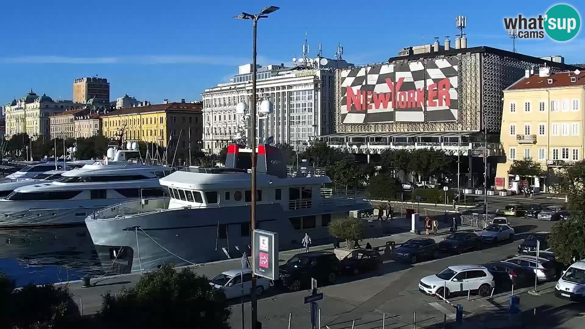 Die Riva und Marina in Rijeka – Live Webcam Kroatien