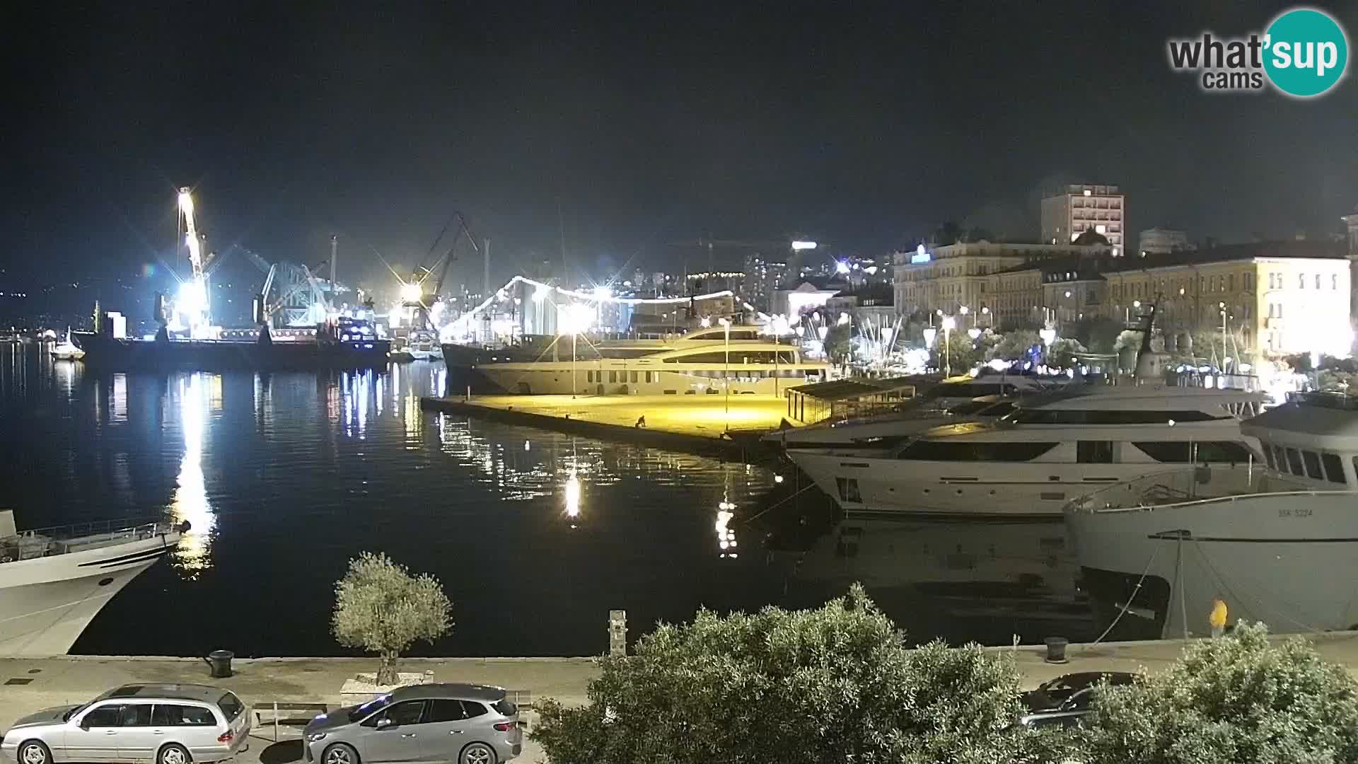 The Riva and Marina in Rijeka  – Live Webcam Croatia