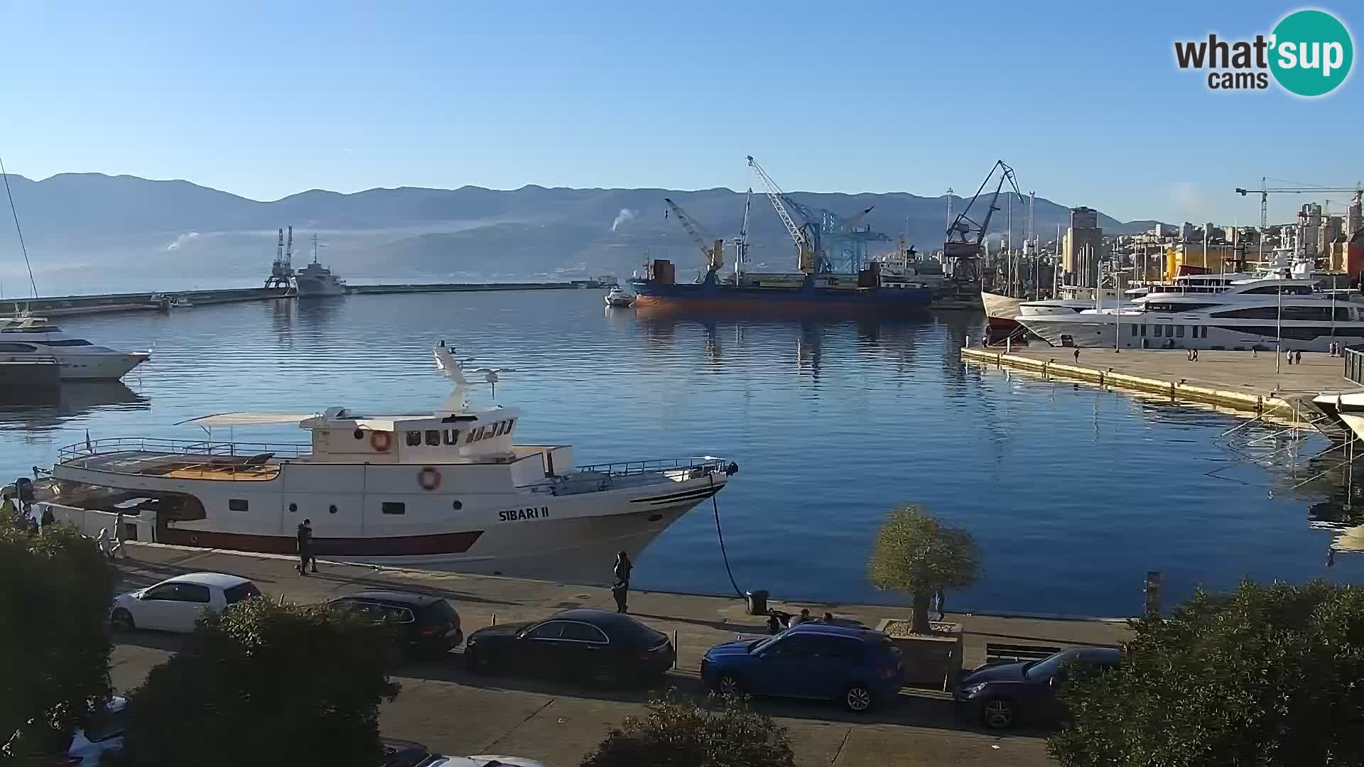 La Riva e la Marina a Rijeka (Fiume) – Live Webcam Croazia