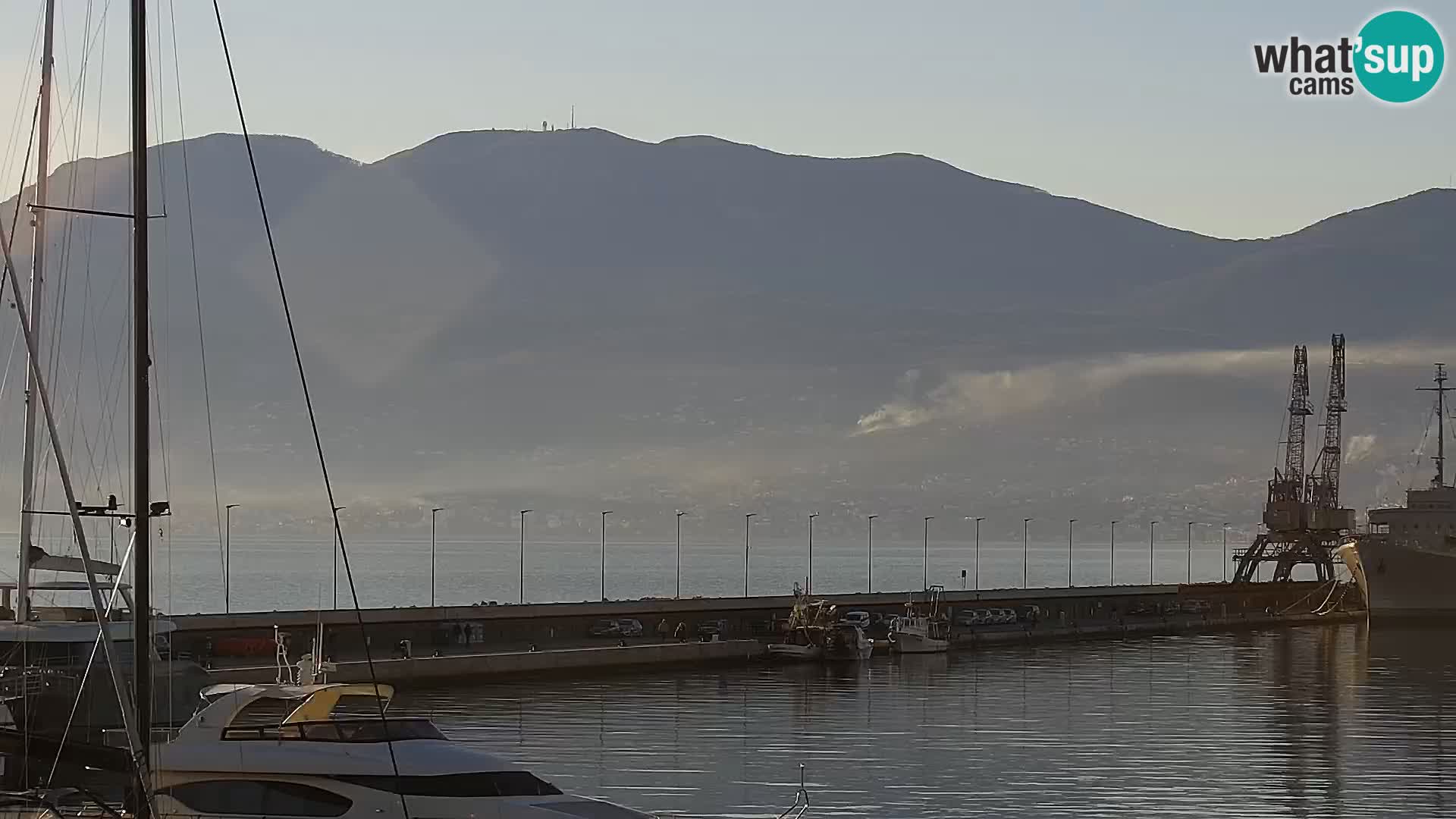 Die Riva und Marina in Rijeka – Live Webcam Kroatien