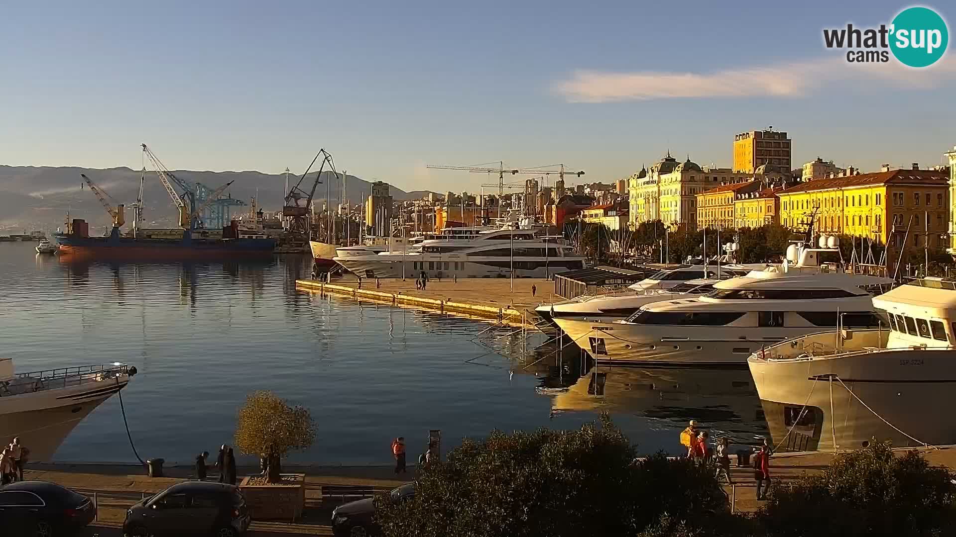 Die Riva und Marina in Rijeka – Live Webcam Kroatien