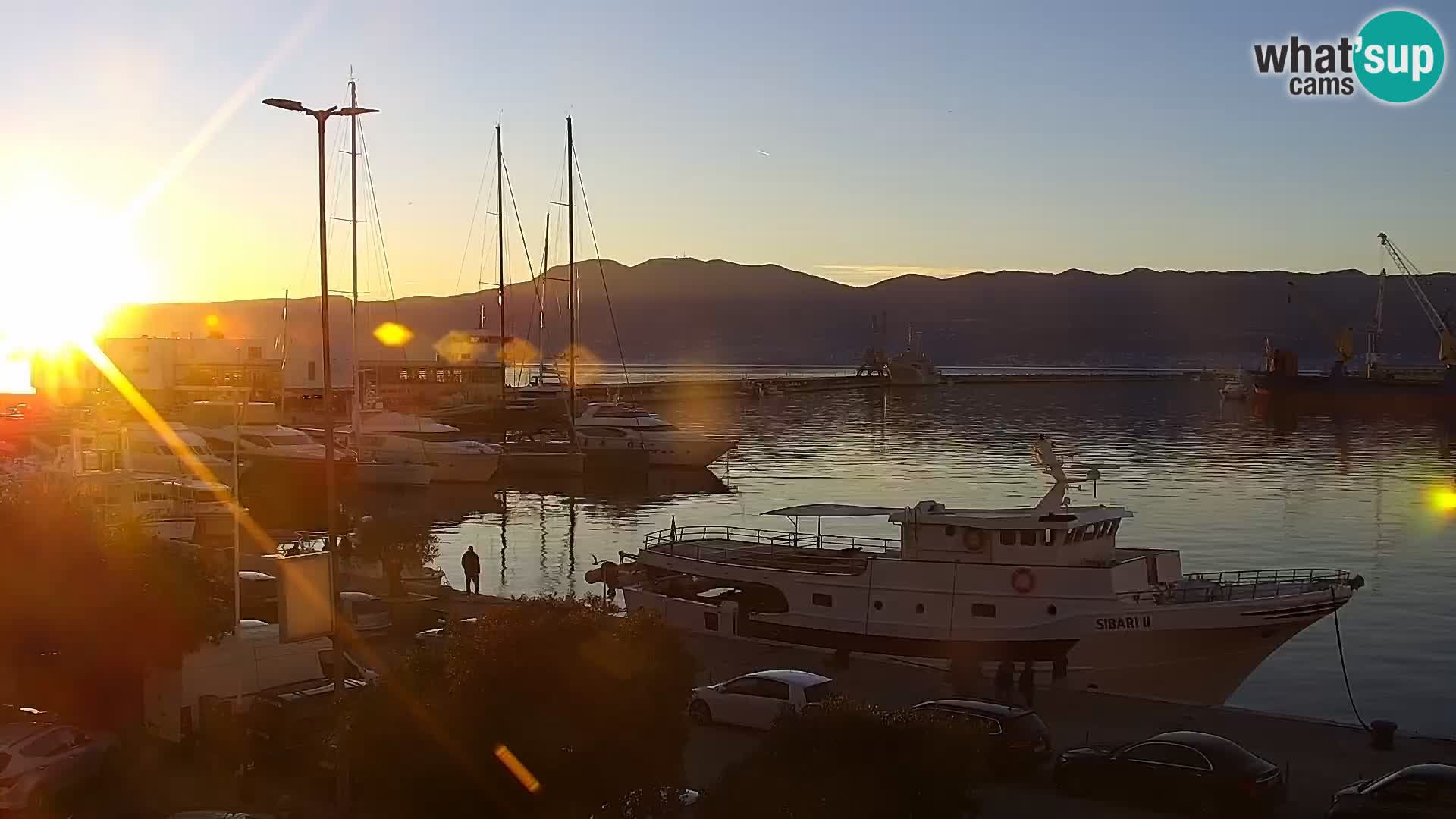 The Riva and Marina in Rijeka  – Live Webcam Croatia