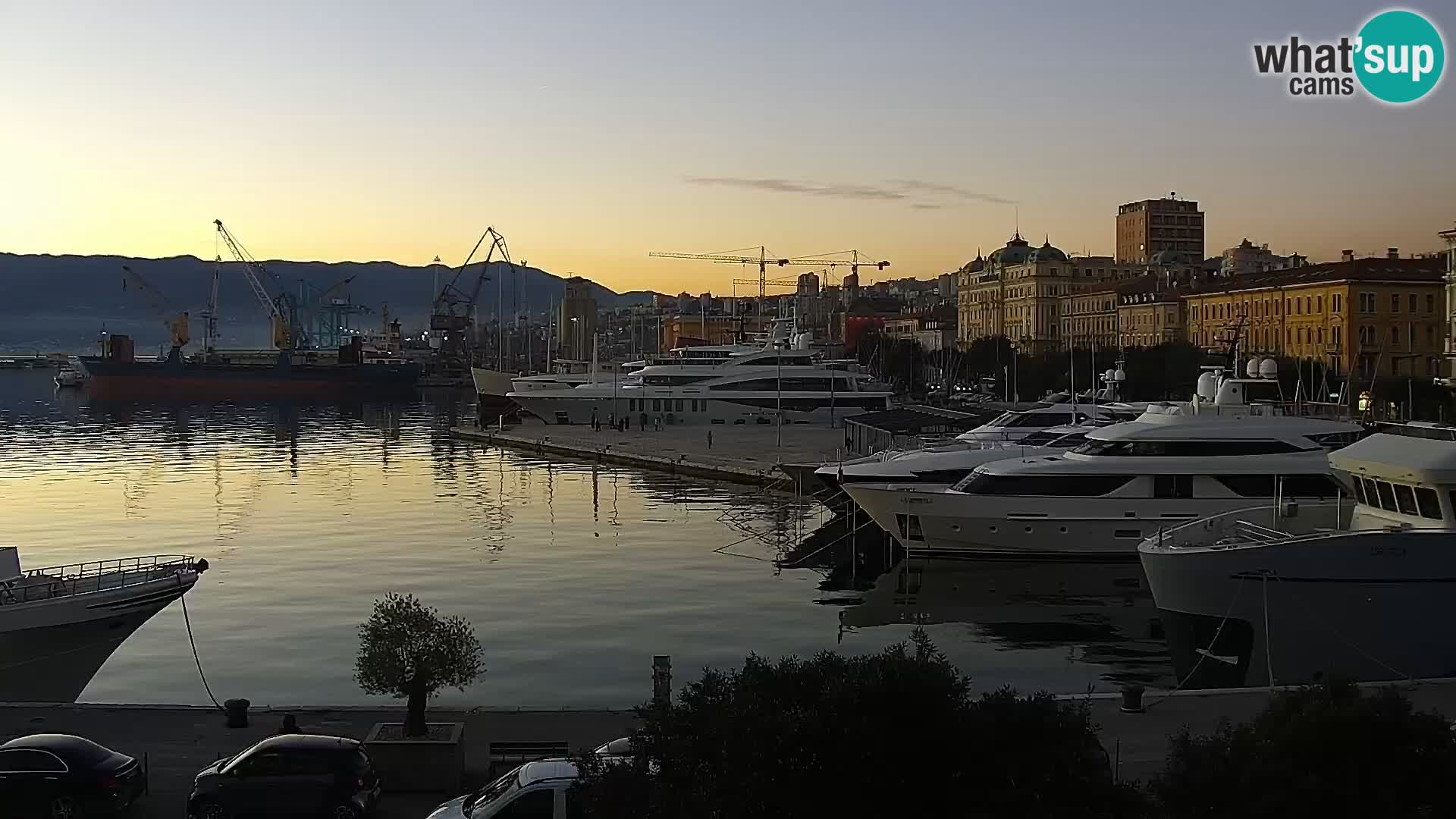 The Riva and Marina in Rijeka – Live Webcam Croatia