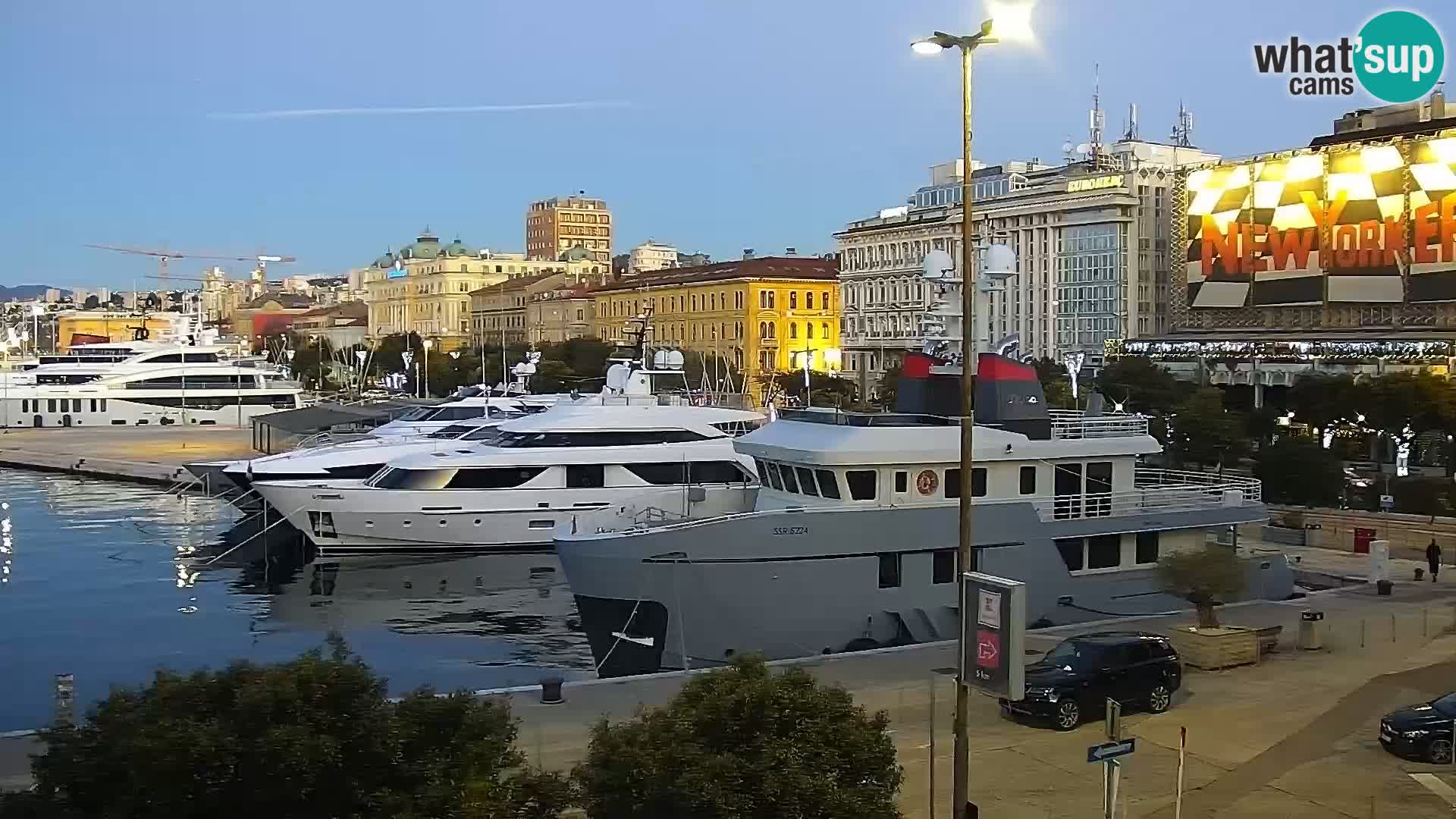 La Riva y Marina en Rijeka – Webcam en vivo Croacia