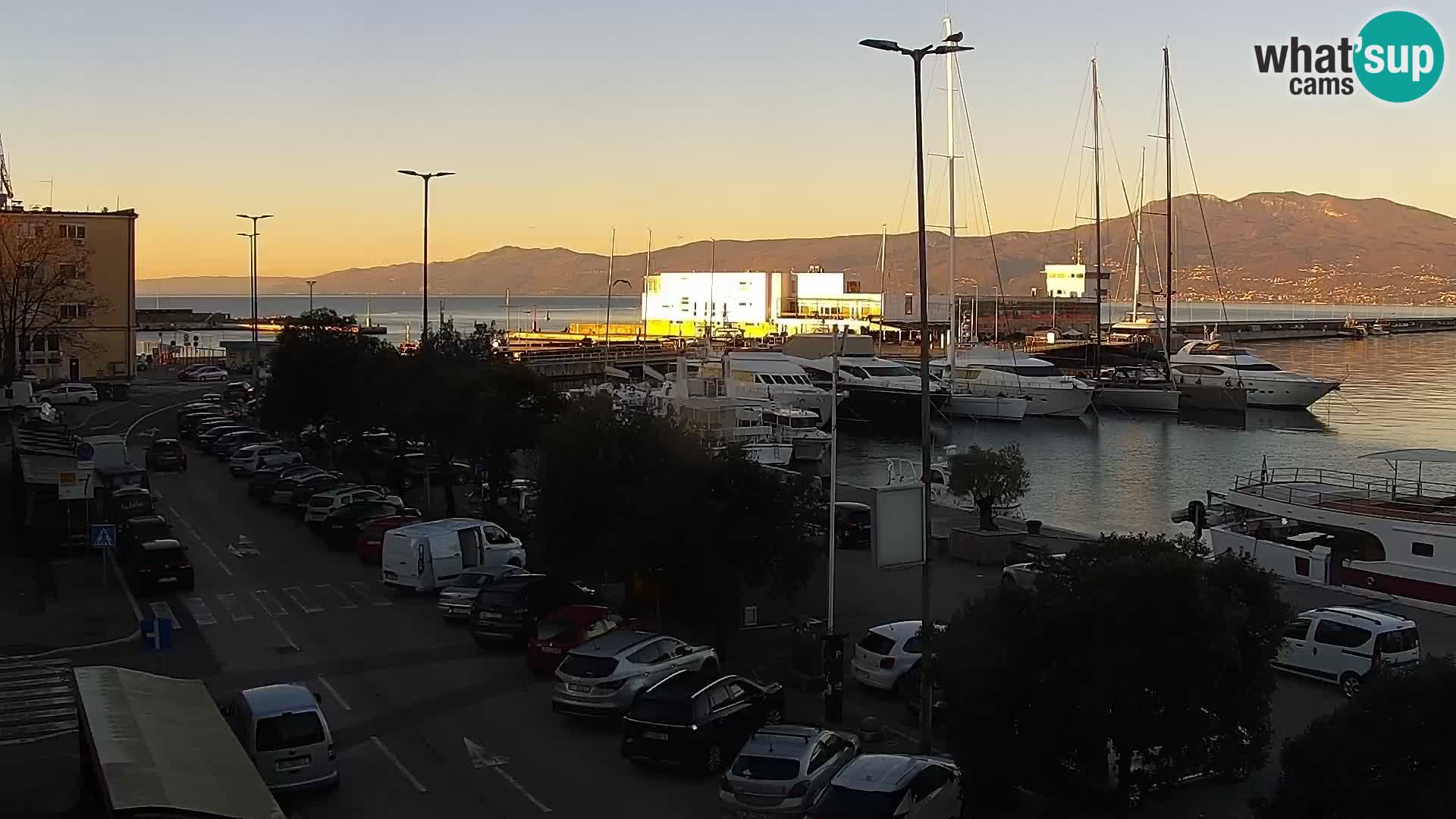 La Riva et Marina à Rijeka – Live Webcam Croatie