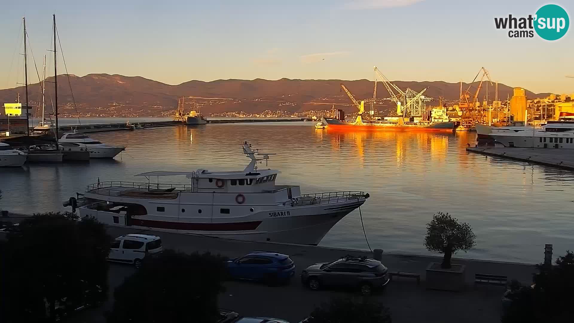 The Riva and Marina in Rijeka  – Live Webcam Croatia