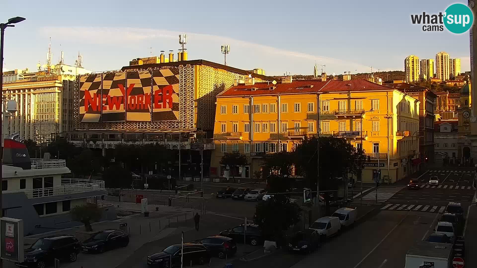 The Riva and Marina in Rijeka  – Live Webcam Croatia