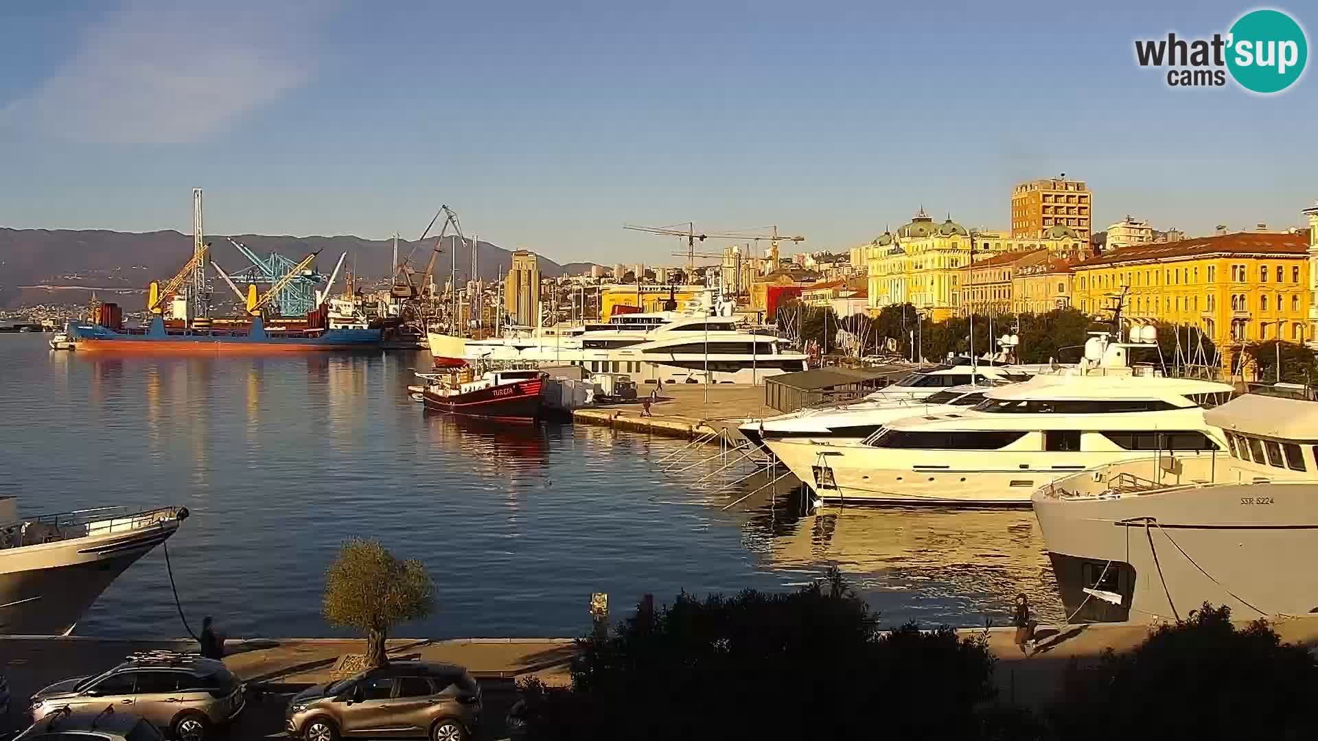 Die Riva und Marina in Rijeka – Live Webcam Kroatien
